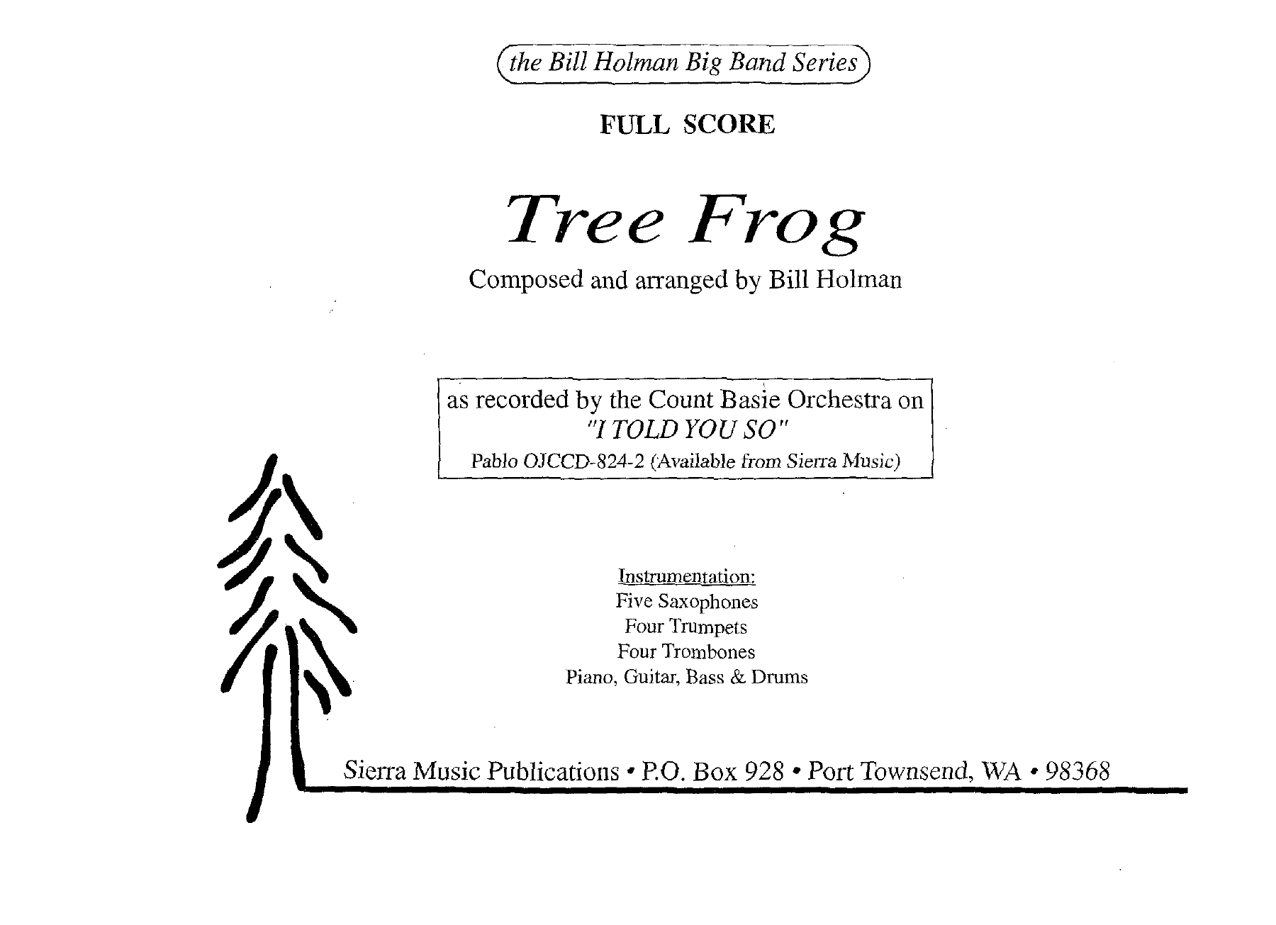Tree Frog — sheet music cover (first page)