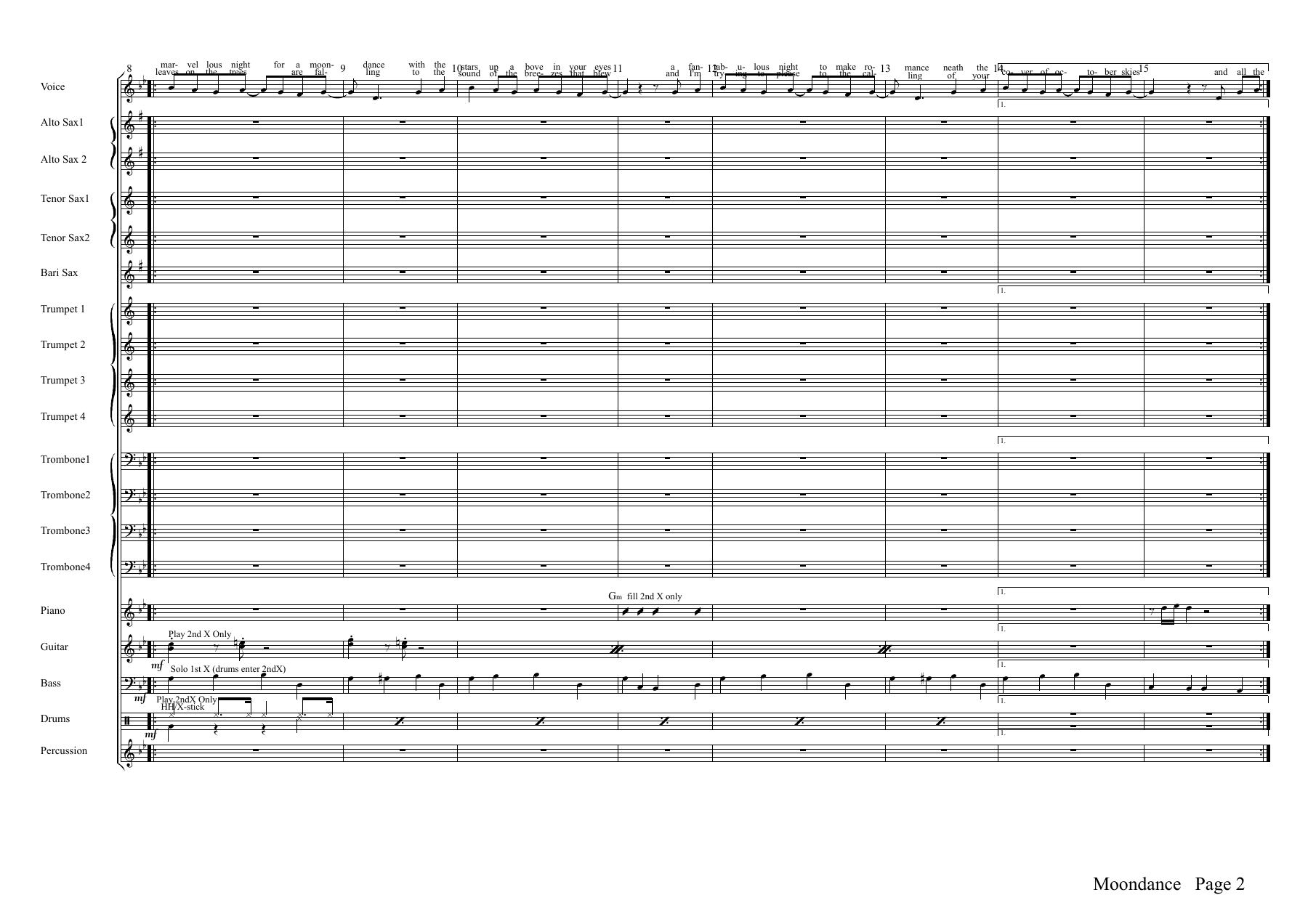 Moondance (Deryl McKenzie) M.Buble -Vocal — page 2