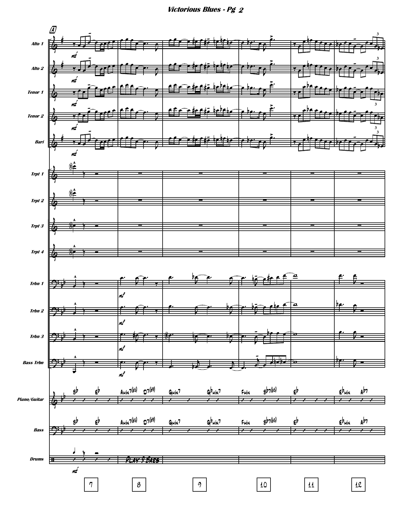 Victorious Blues (F.Foster) C.Basie — page 2
