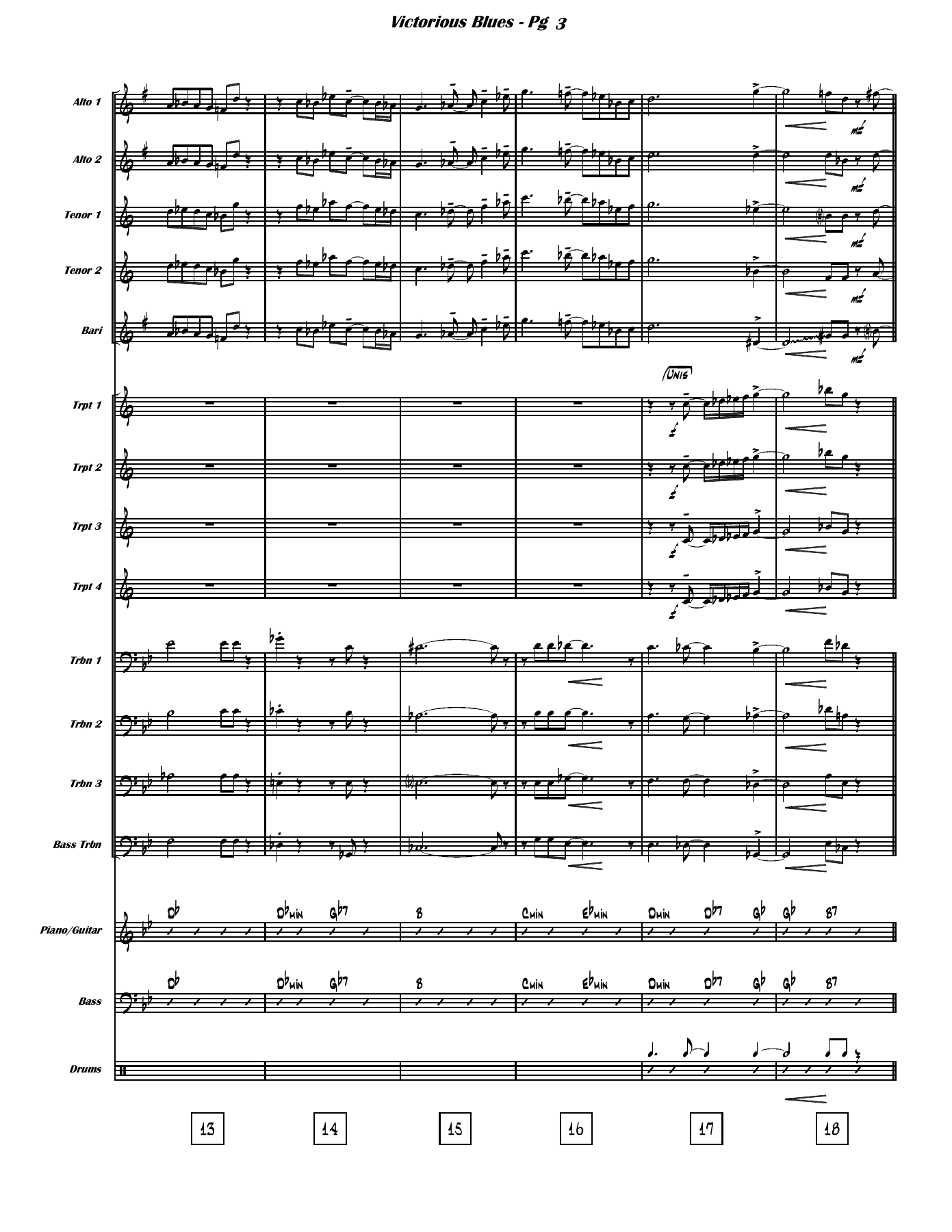 Victorious Blues (F.Foster) C.Basie — page 3