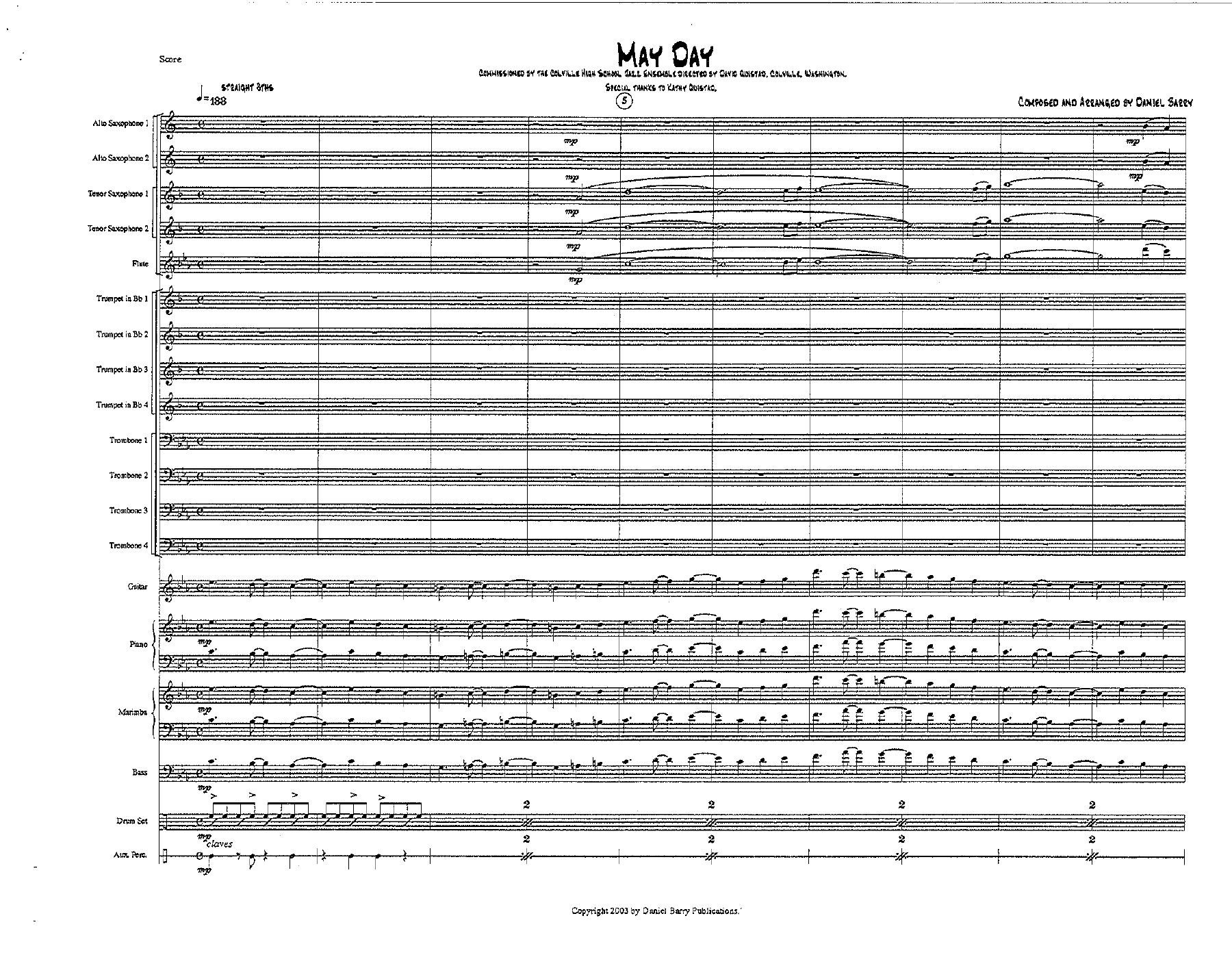 May Day — sheet music cover (first page)