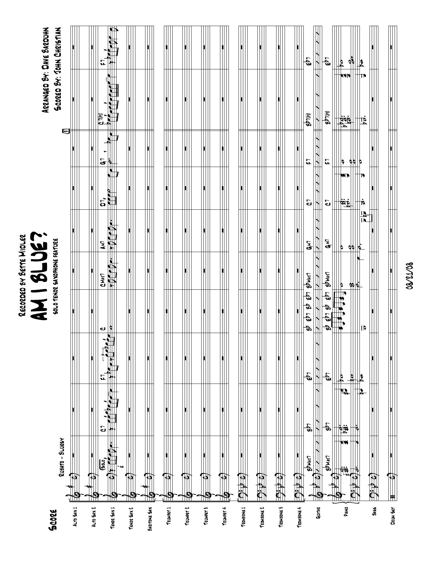 Am I Blue — sheet music cover (first page)