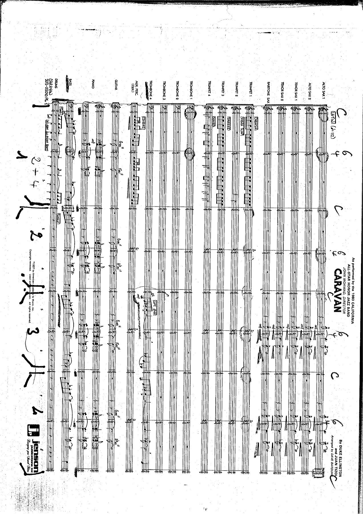 Caravan — sheet music cover (first page)