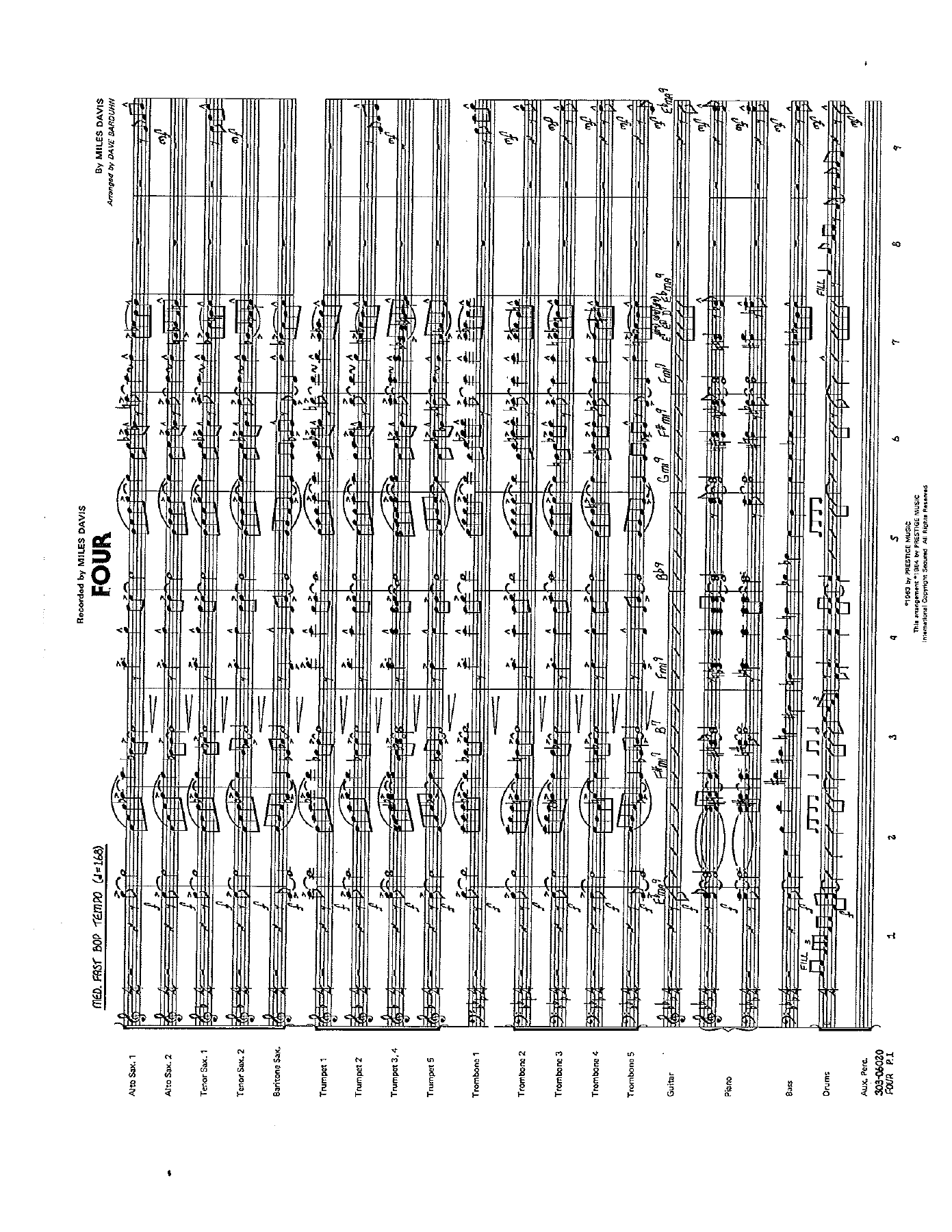 Four — sheet music cover (first page)