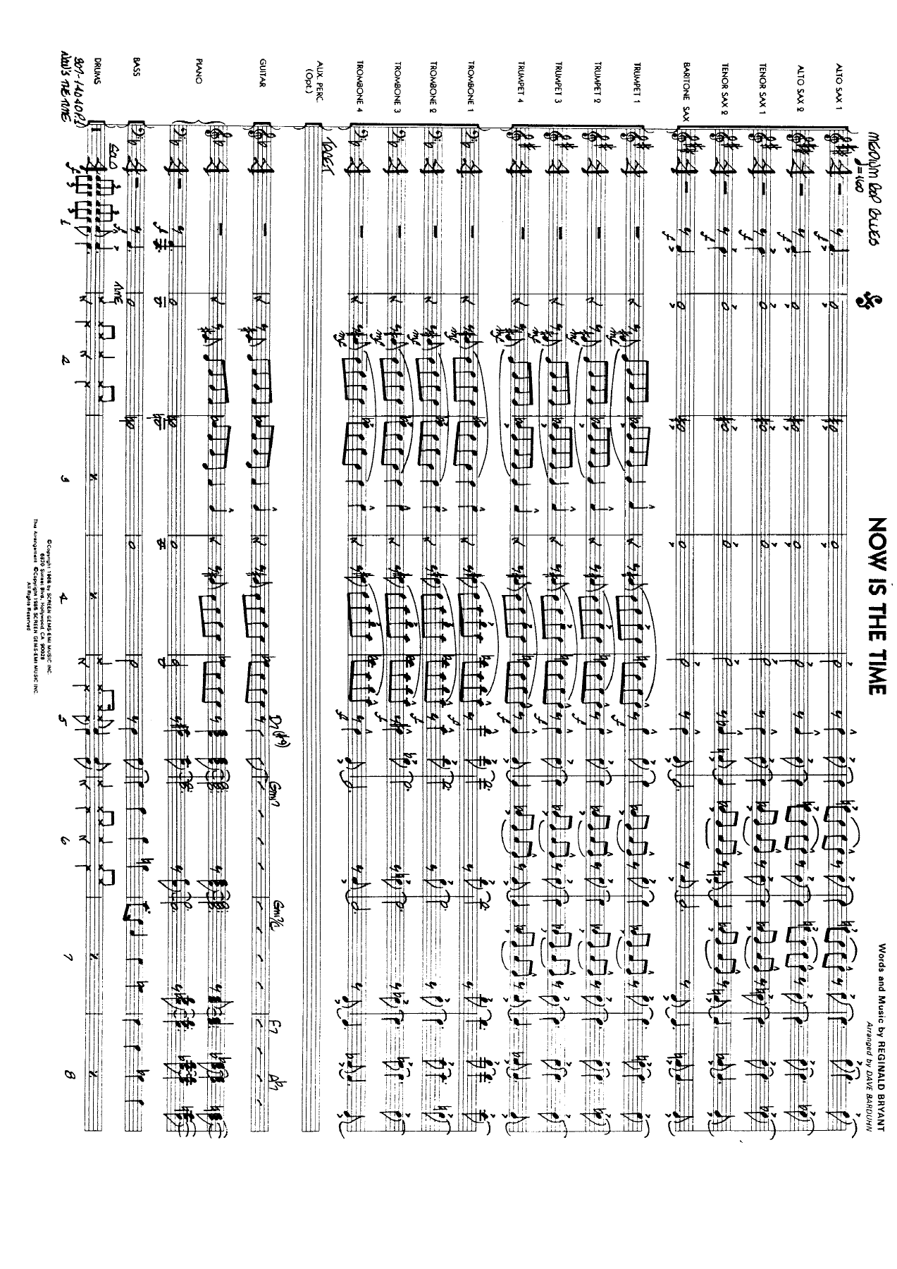 Now Is The Time — sheet music cover (first page)