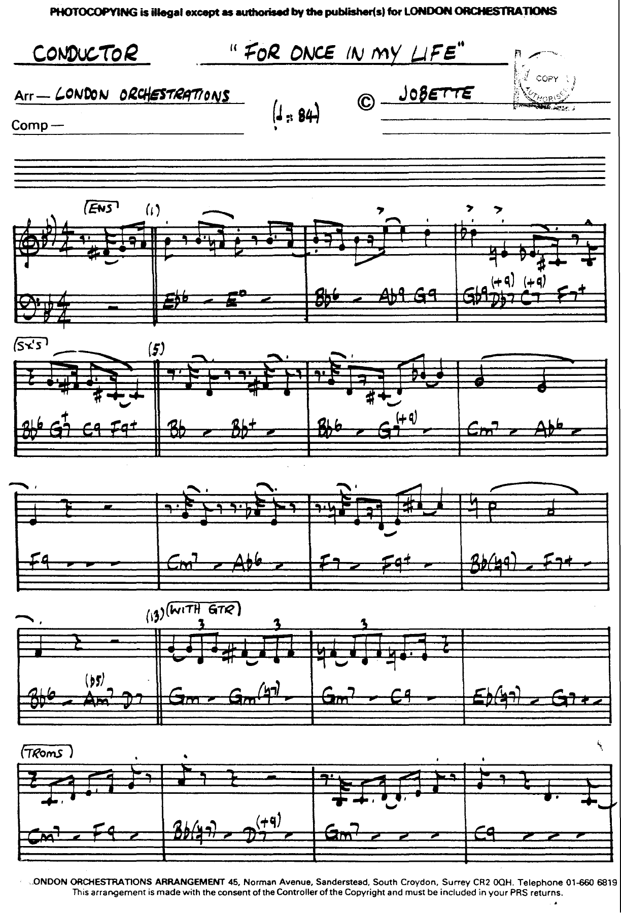 For Once In My Life (D.Tanner) F.Sinatra Vocal — page 2