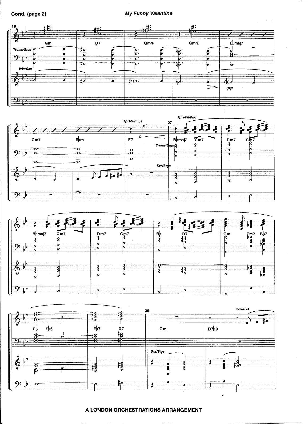 My Funny Valentine (D.Tanner) London Orchestrations — page 2