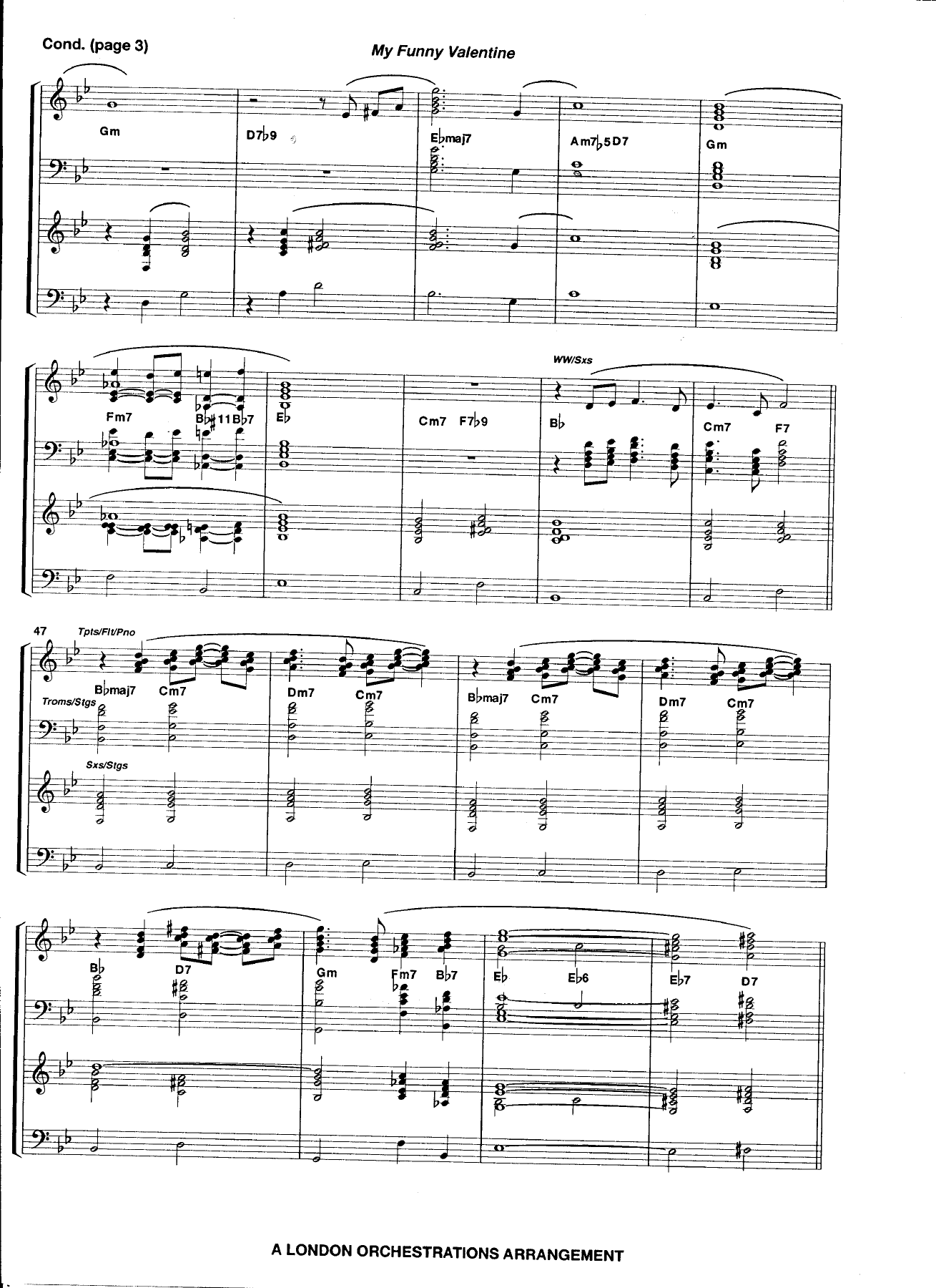 My Funny Valentine (D.Tanner) London Orchestrations — page 3