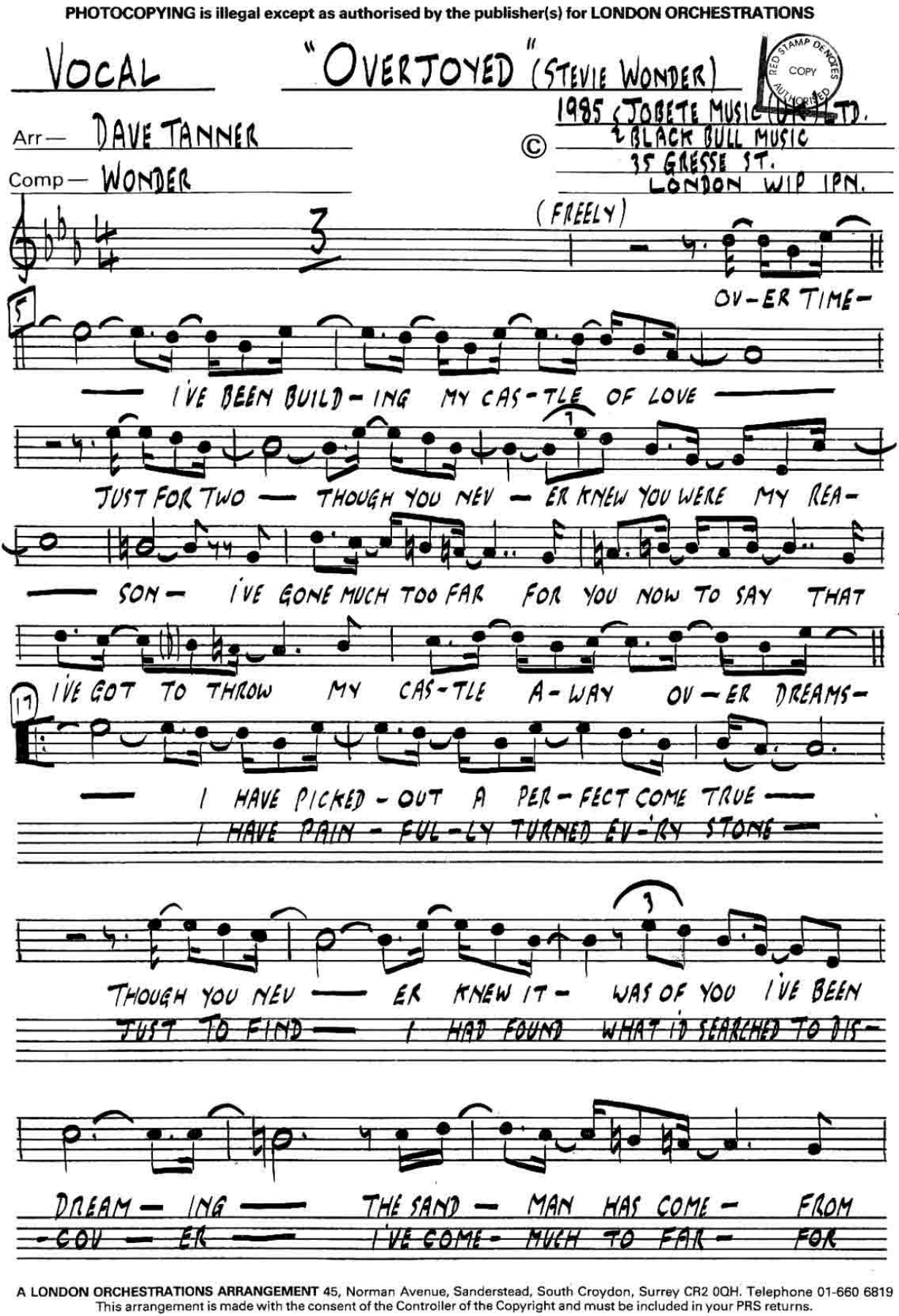 Overjoyed (D.Tanner) S.Wonder — page 2