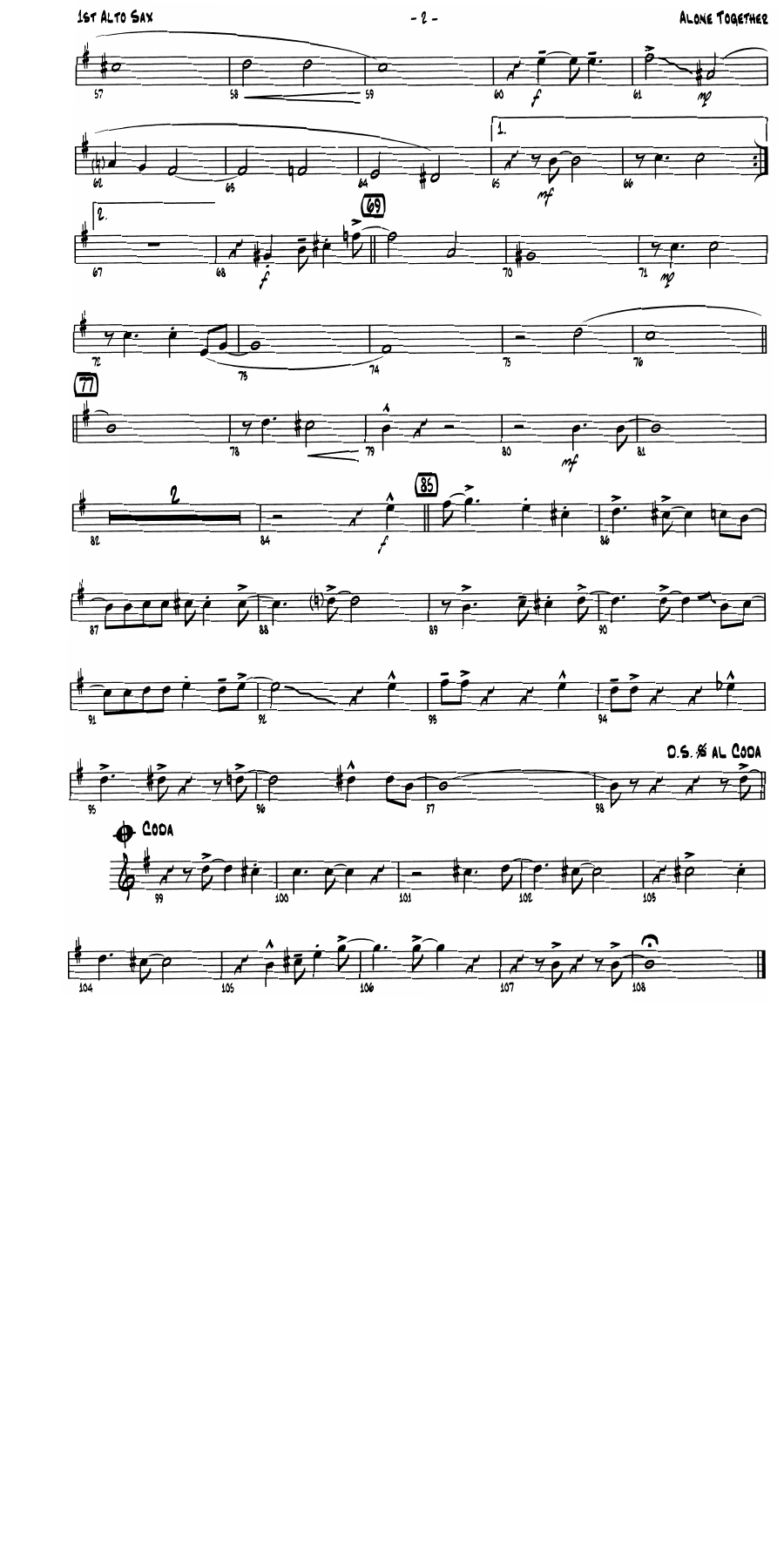Alone Together (D.Wolpe) Tenor & Bone Feature — page 2