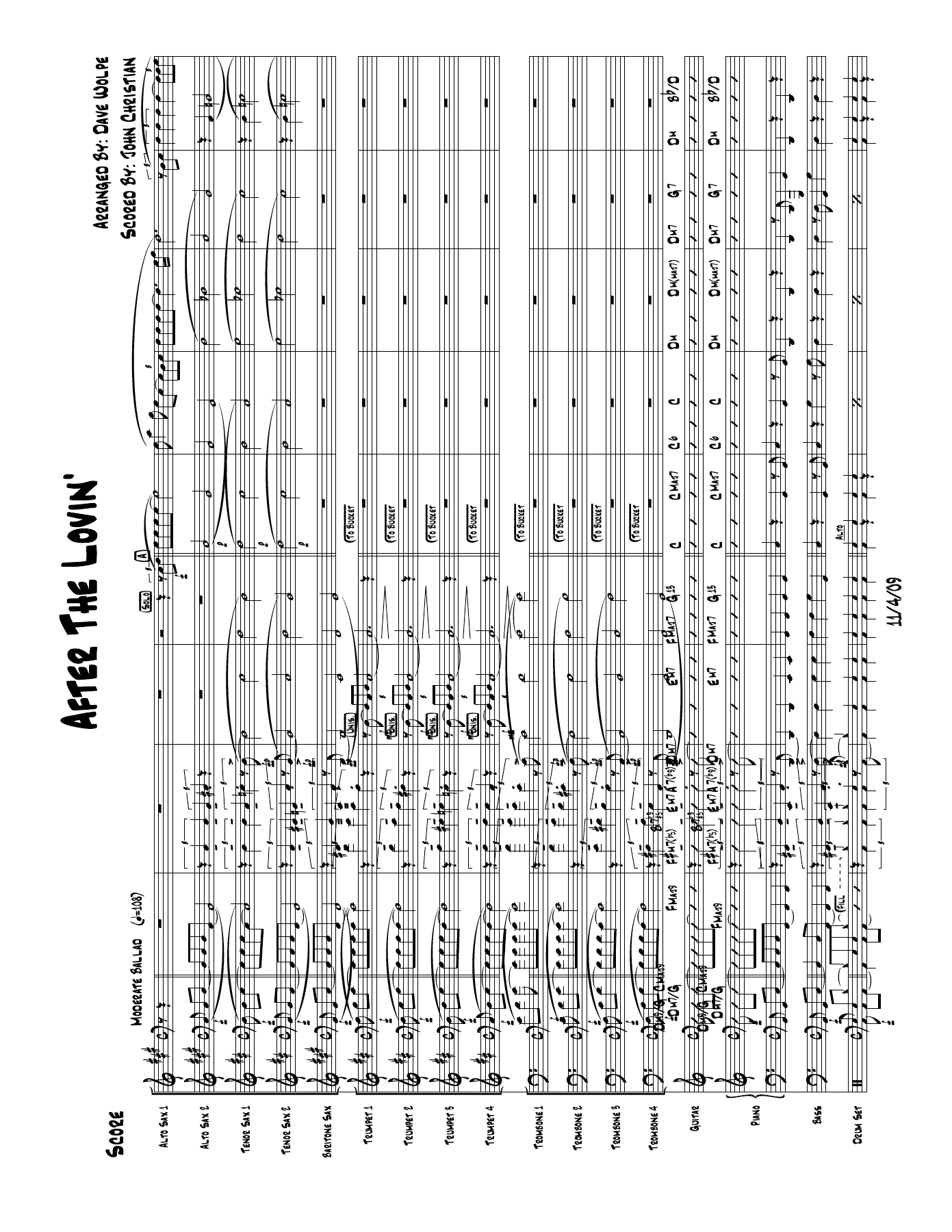 After The Lovin' (D.Wolpe) John Christian — sheet music preview