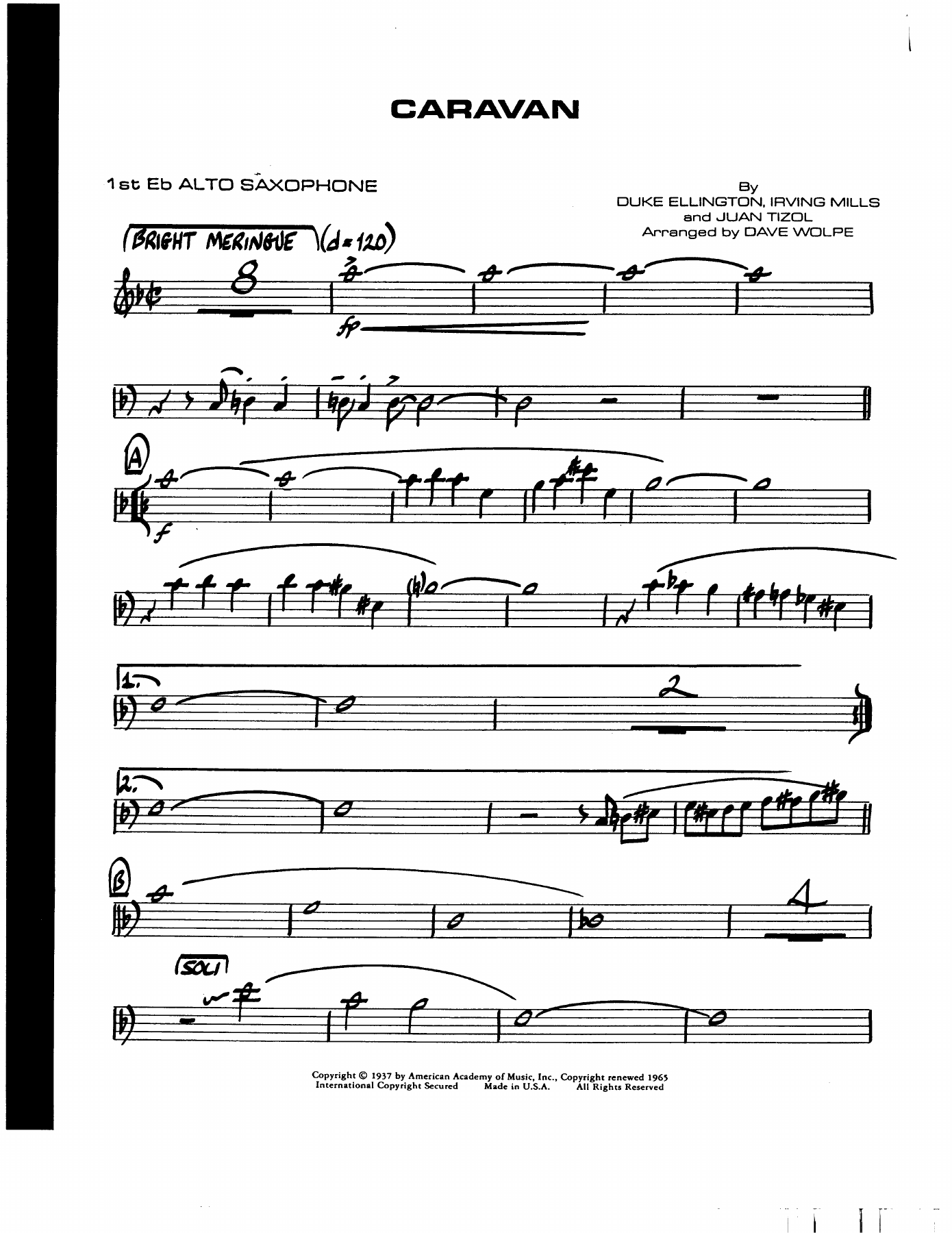 Caravan — sheet music cover (first page)