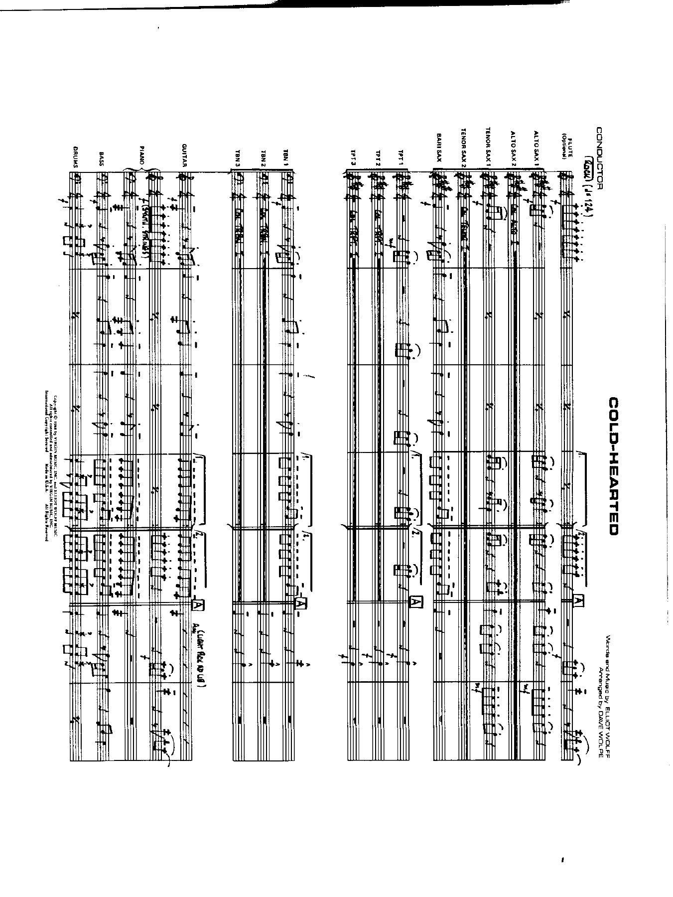 Cold Hearted — sheet music preview