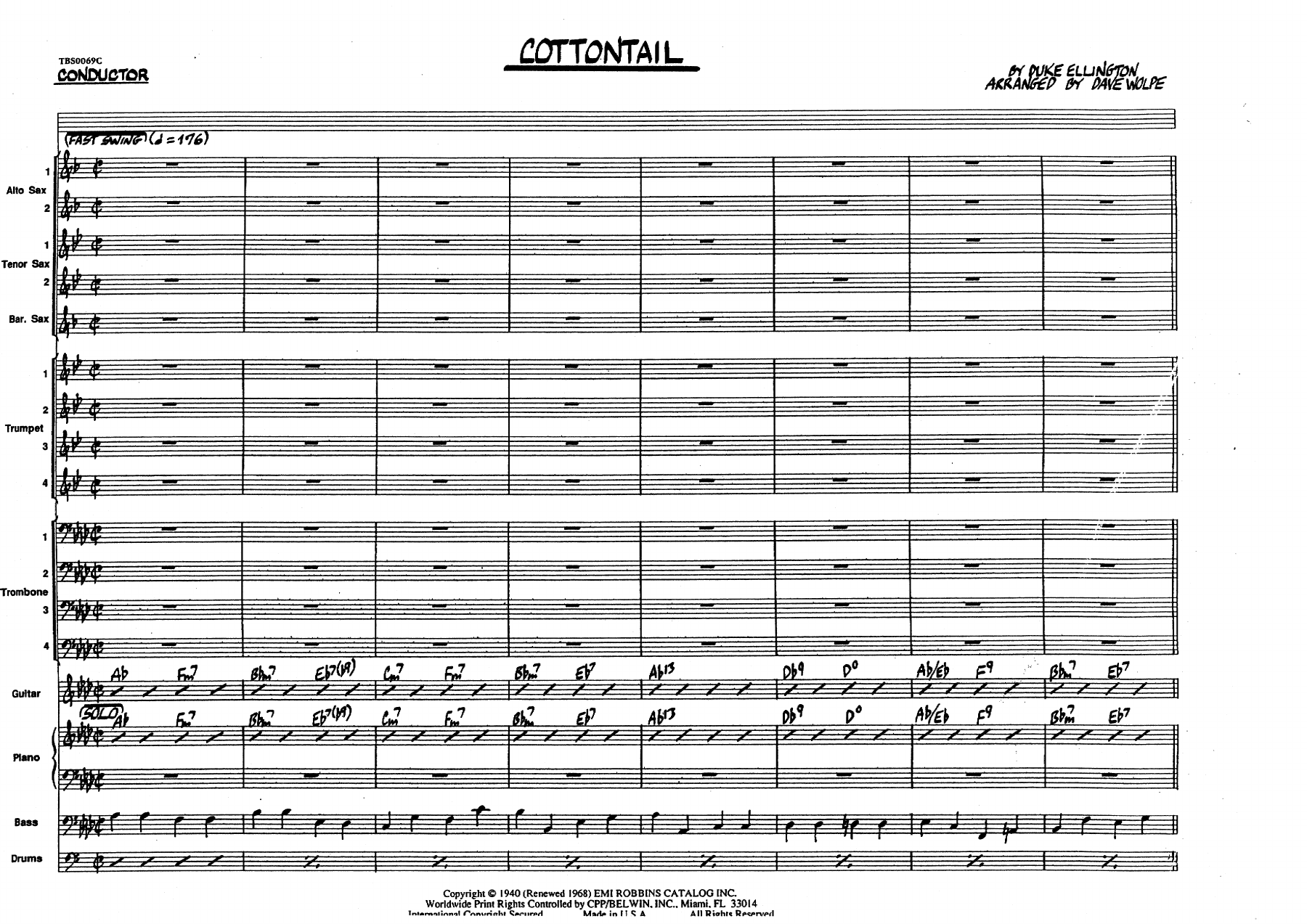 Cottontail — sheet music cover (first page)