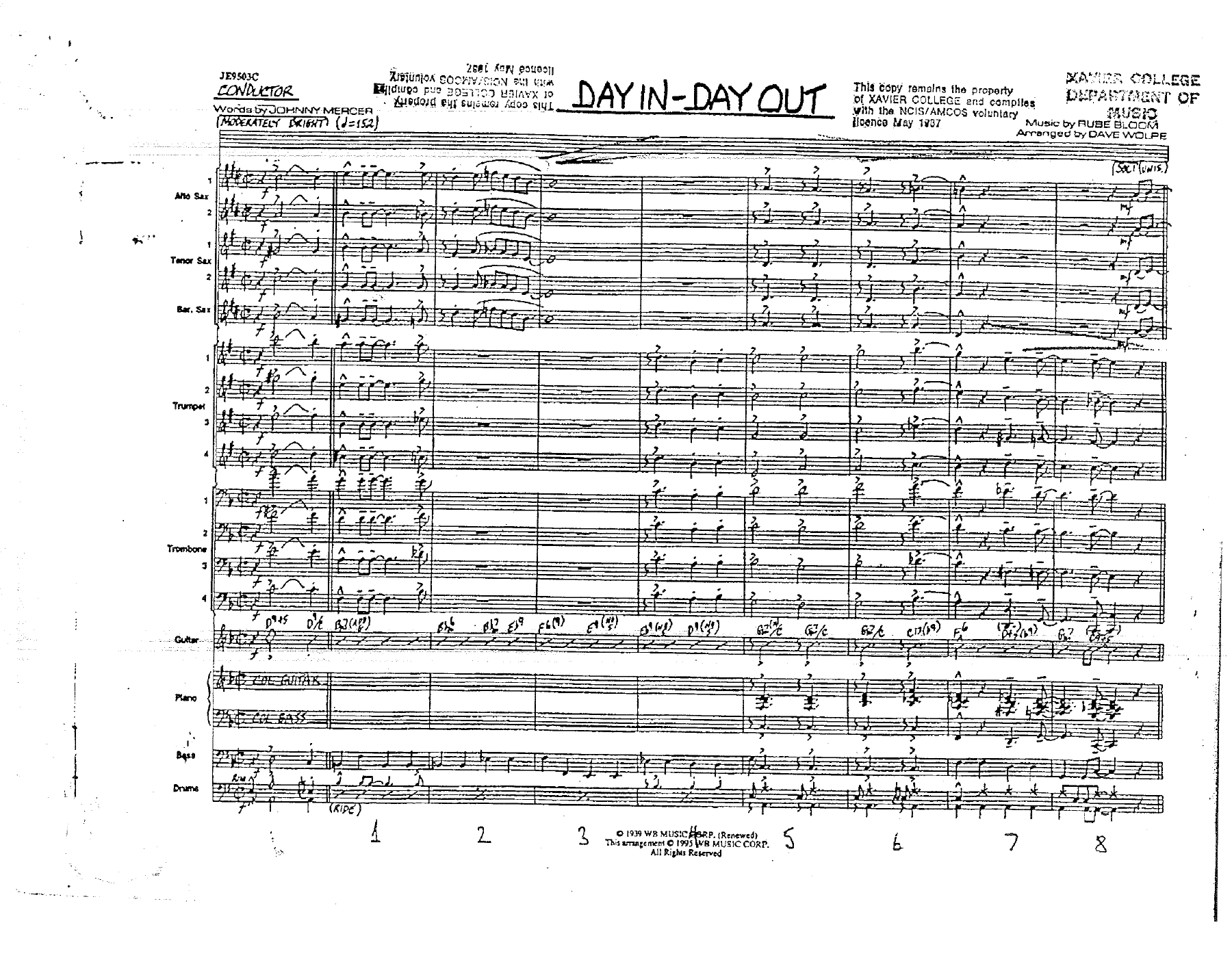Day In - Day Out — sheet music cover (first page)
