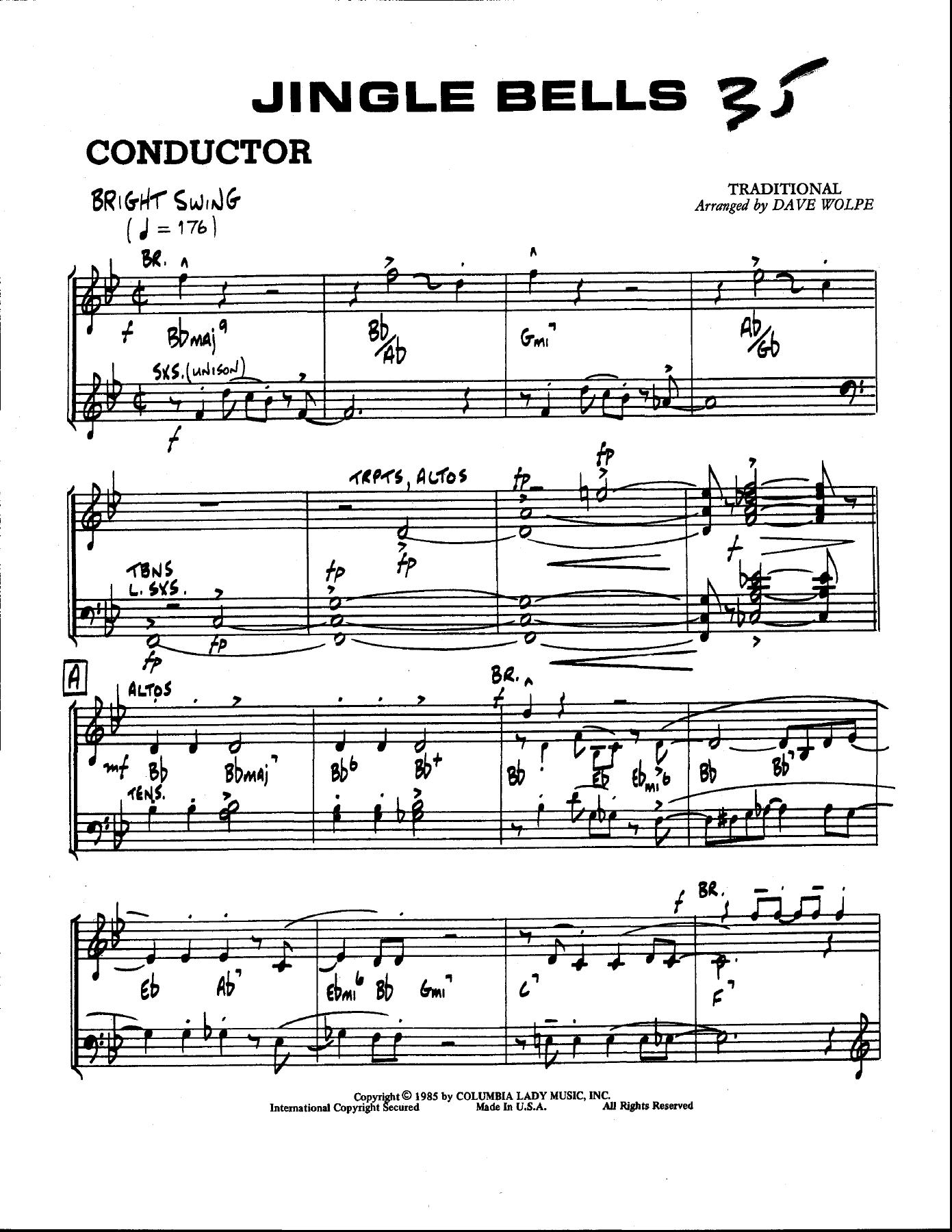 Jingle Bells — sheet music cover (first page)