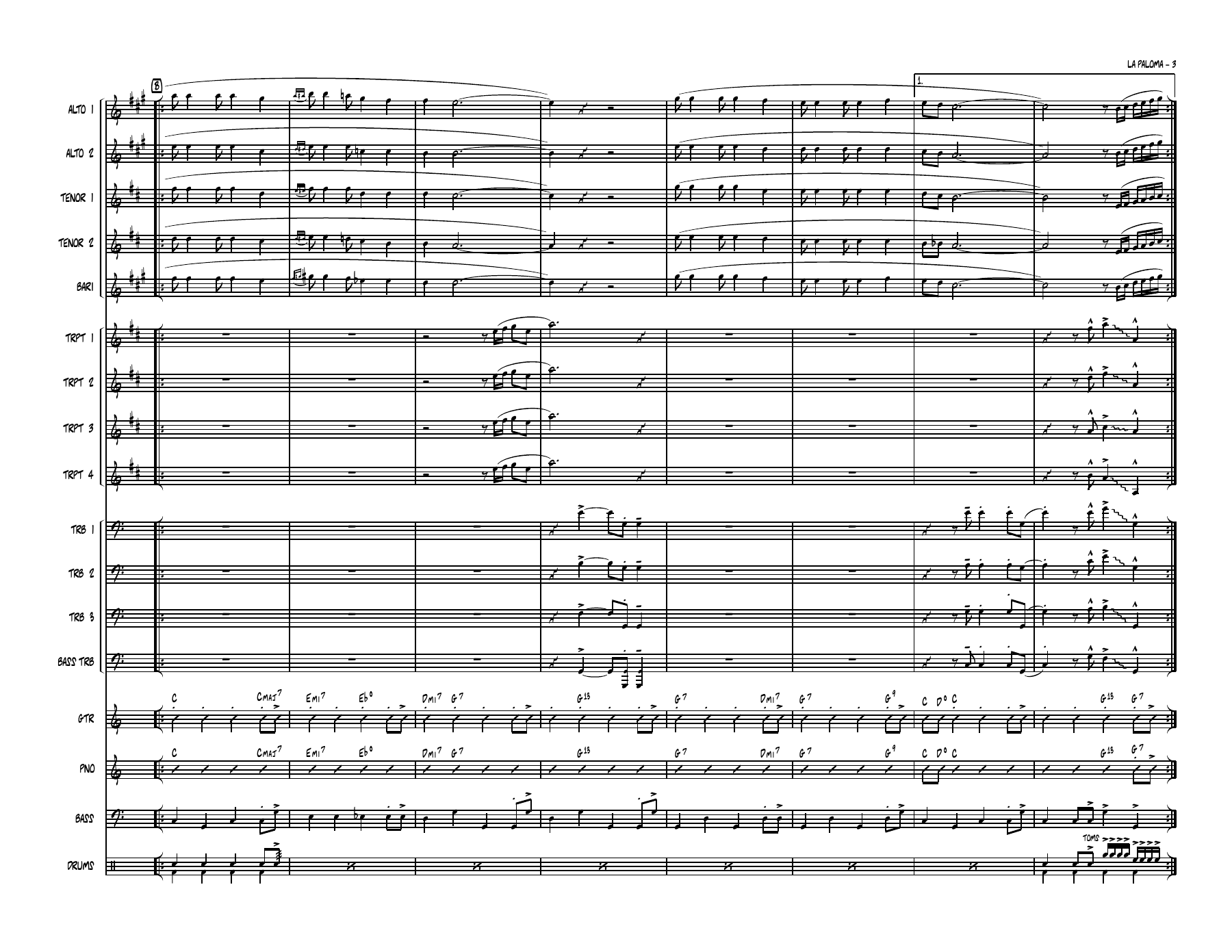 La Paloma (D.Wolpe) Tango — page 3