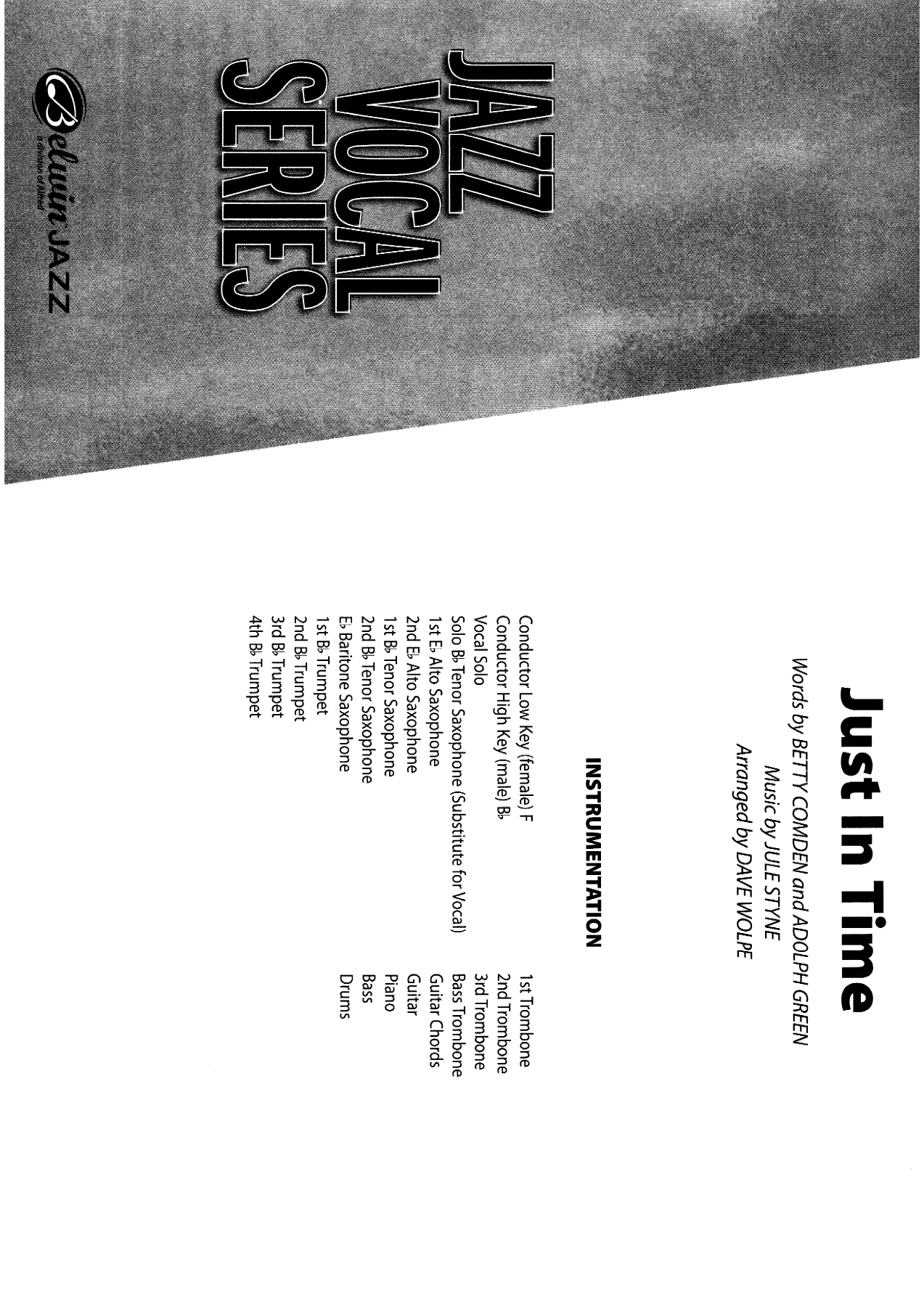 Just In Time (D.Wolpe) Female Voc — ビッグバンド sheet music by Dave Wolpe | Jazz Standard