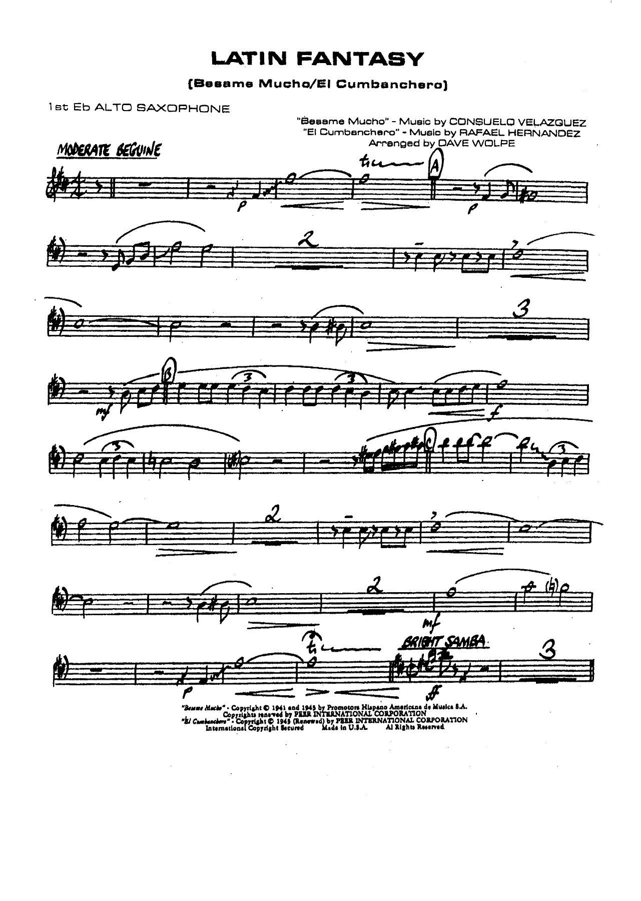 Latin Fantasy — sheet music cover (first page)