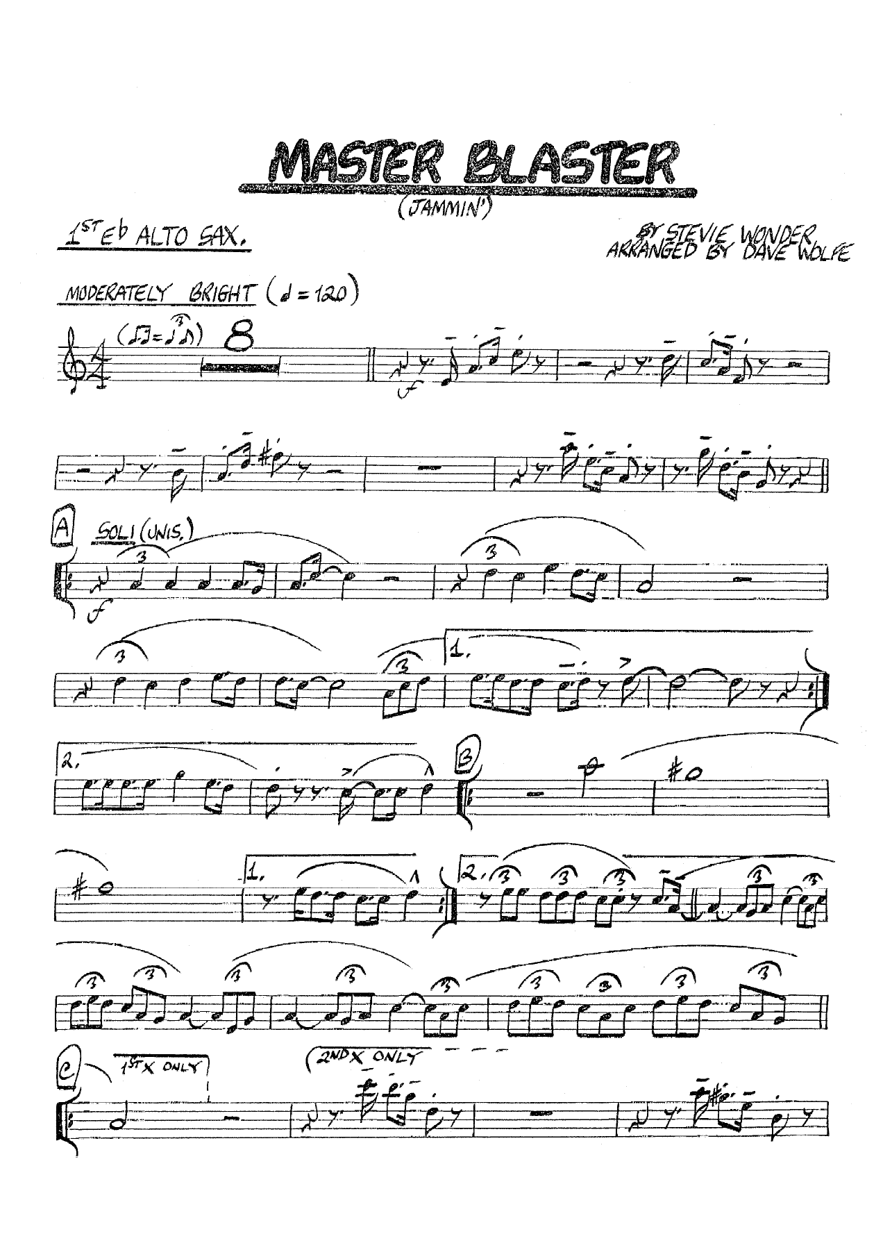 Master Blaster Jammin (D.Wolpe) S.Wonder — page 2