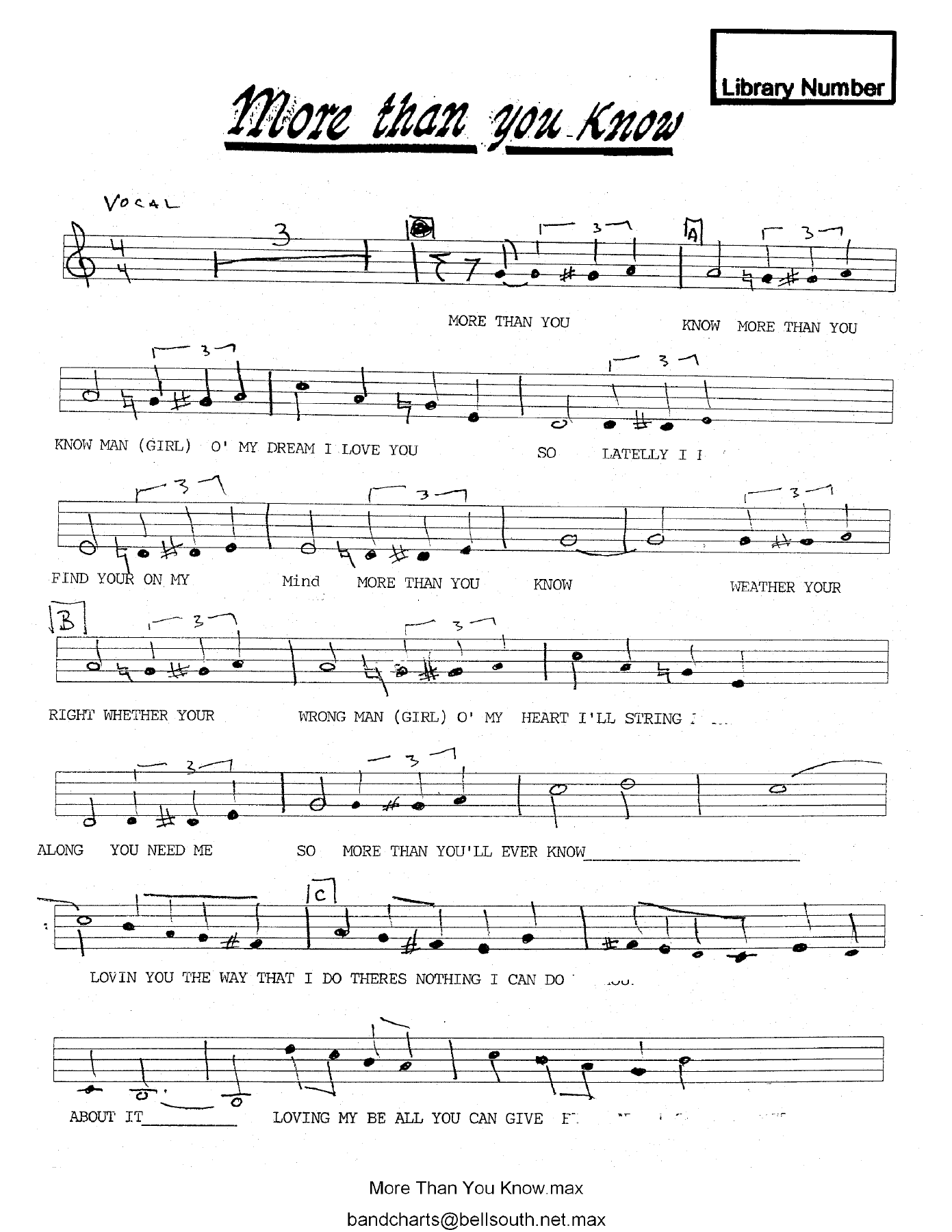 More Than You Know — sheet music cover (first page)