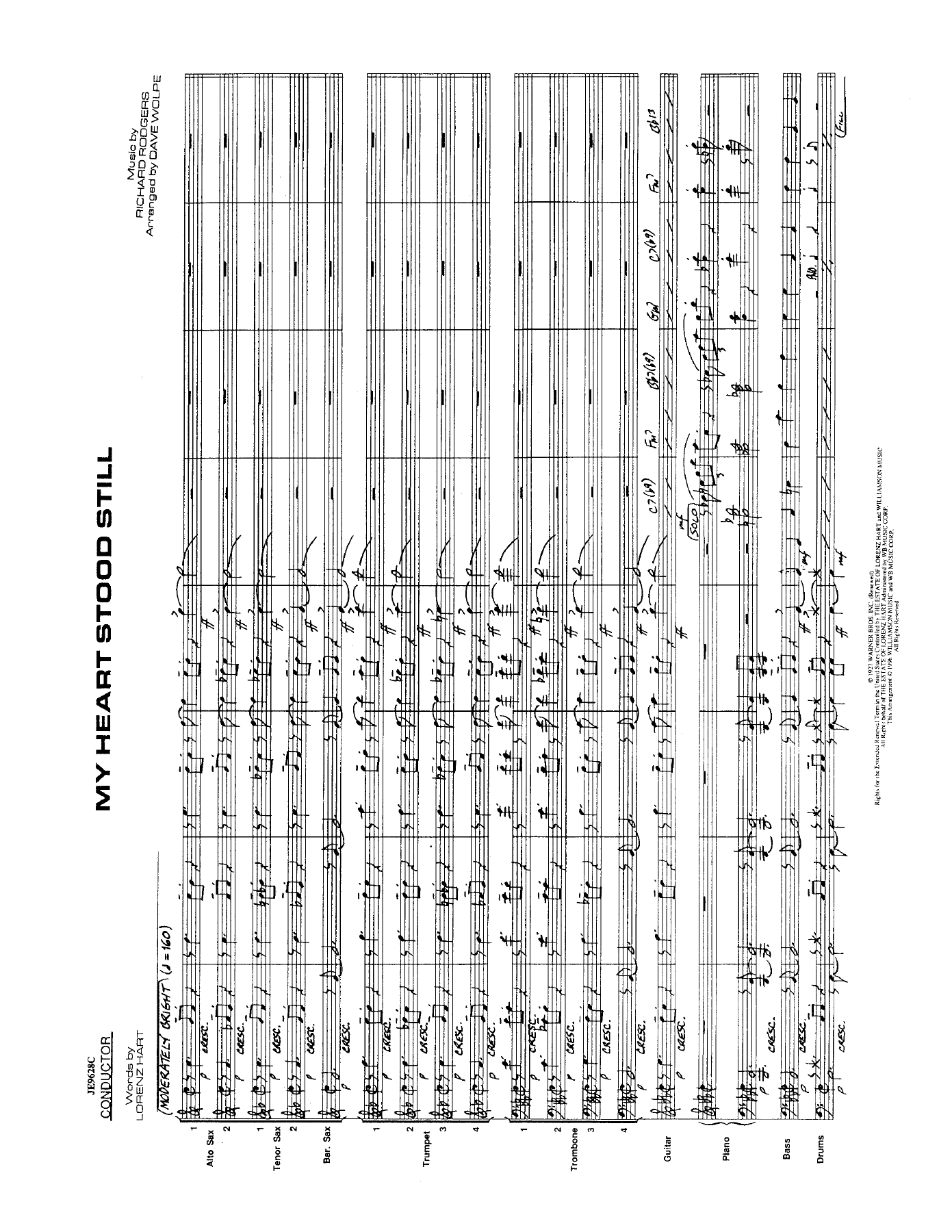 My Heart Stood Still — sheet music cover (first page)