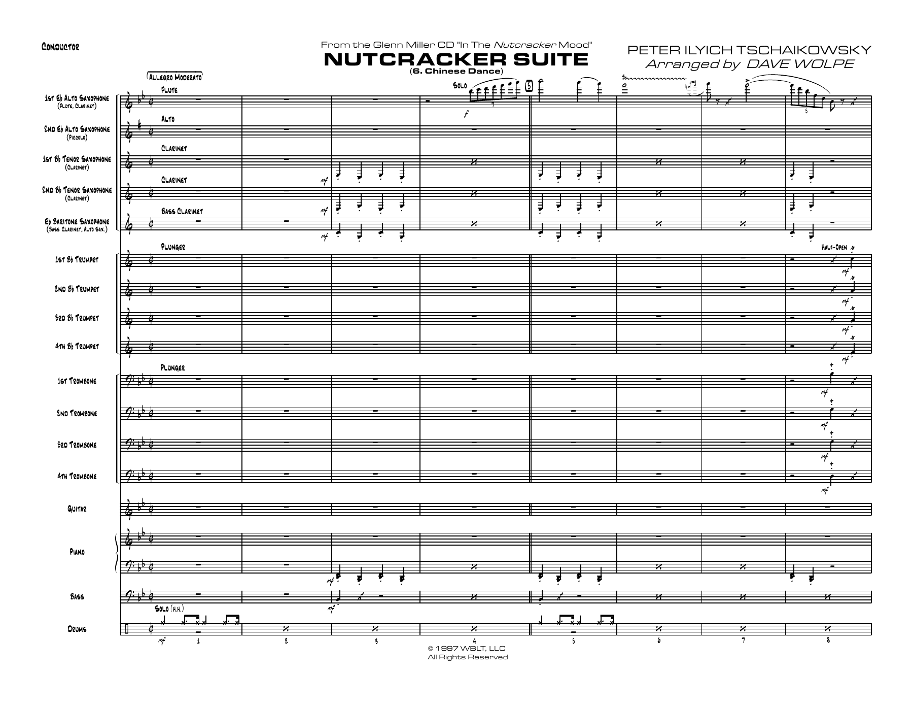 Nutcracker Suite - 6. Chinese Dance - P. I. Tchaikovsky — sheet music preview