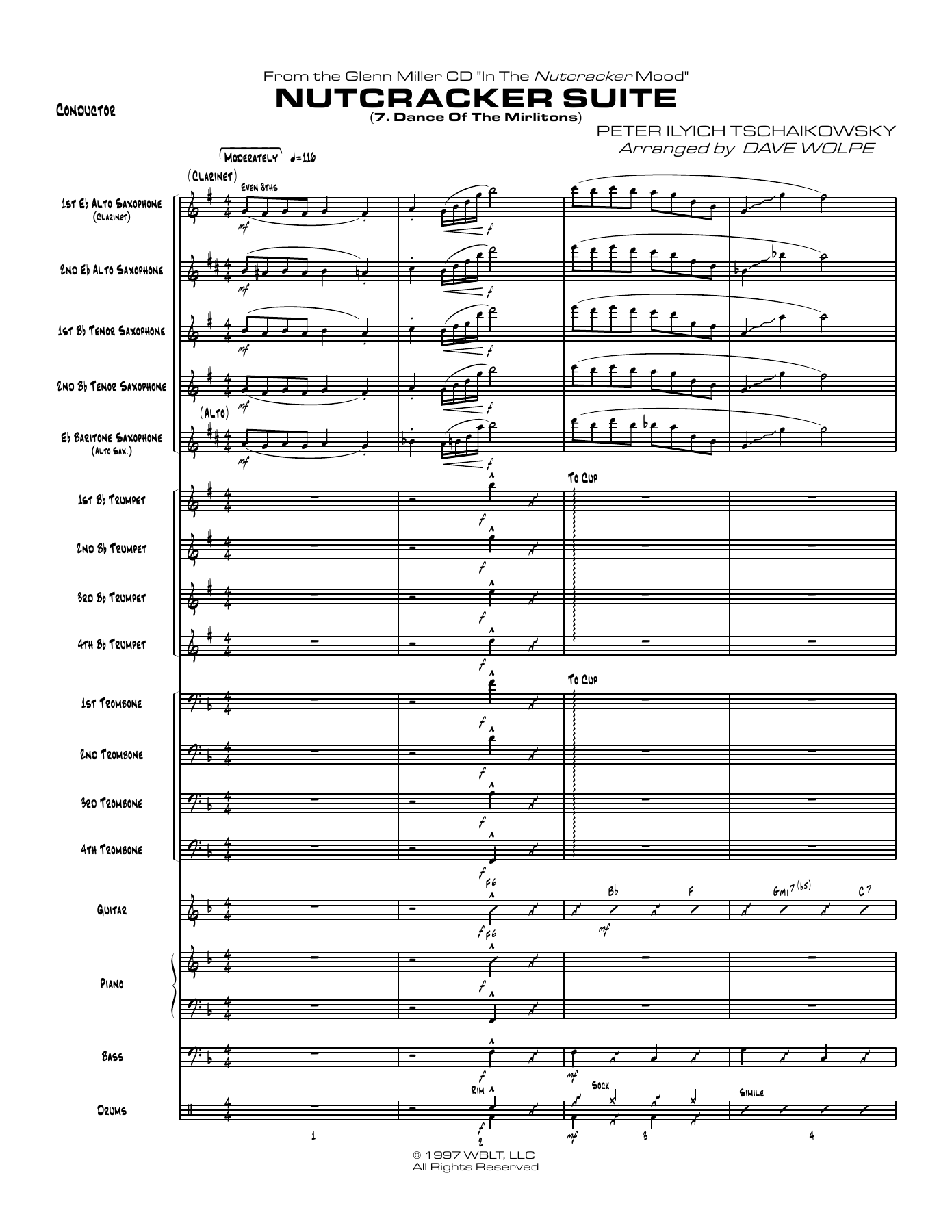 Nutcracker Suite - 7. Dance Of The Mirlitons - P. I. Tchaikovsky — sheet music preview