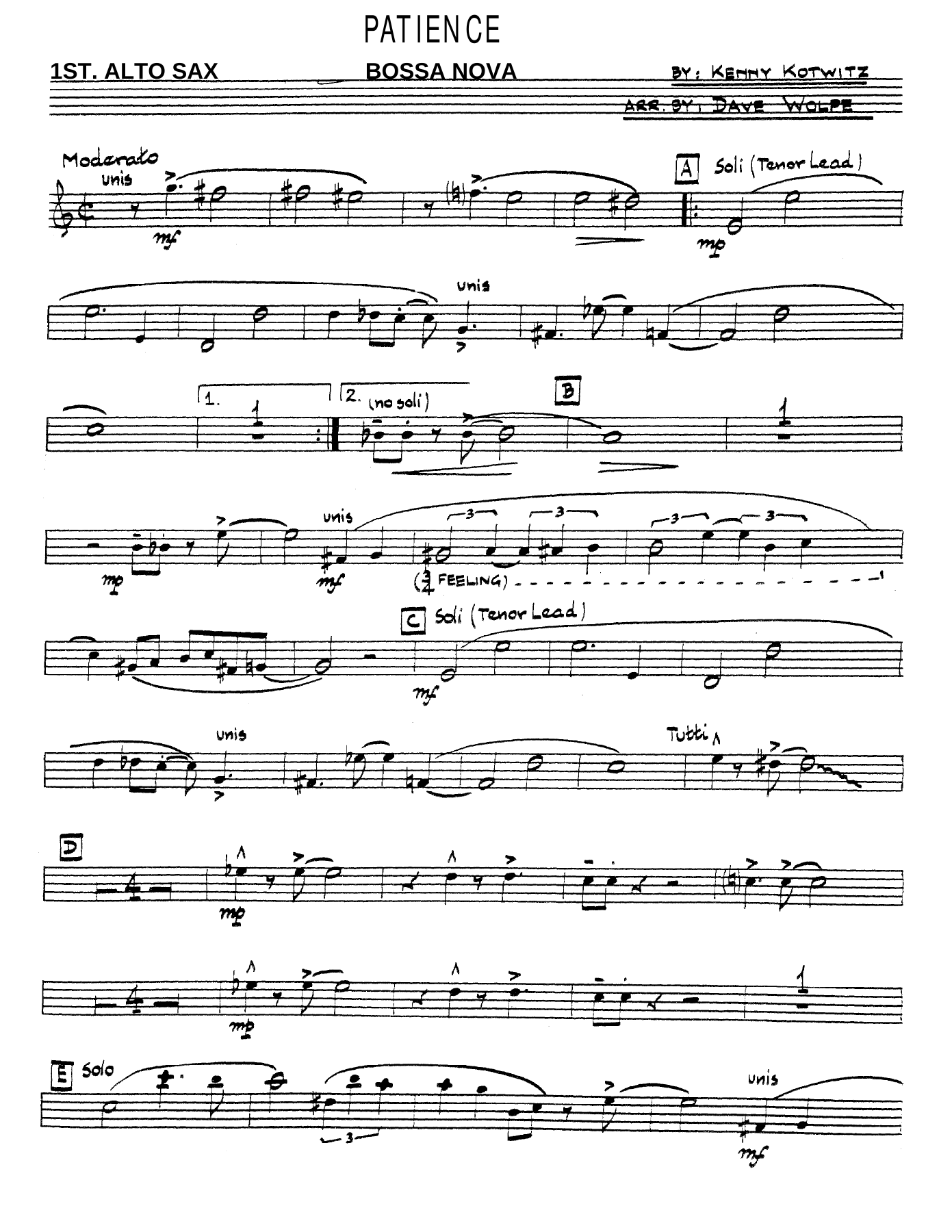 Patience (D.Wolpe) Tenor Solo — page 3
