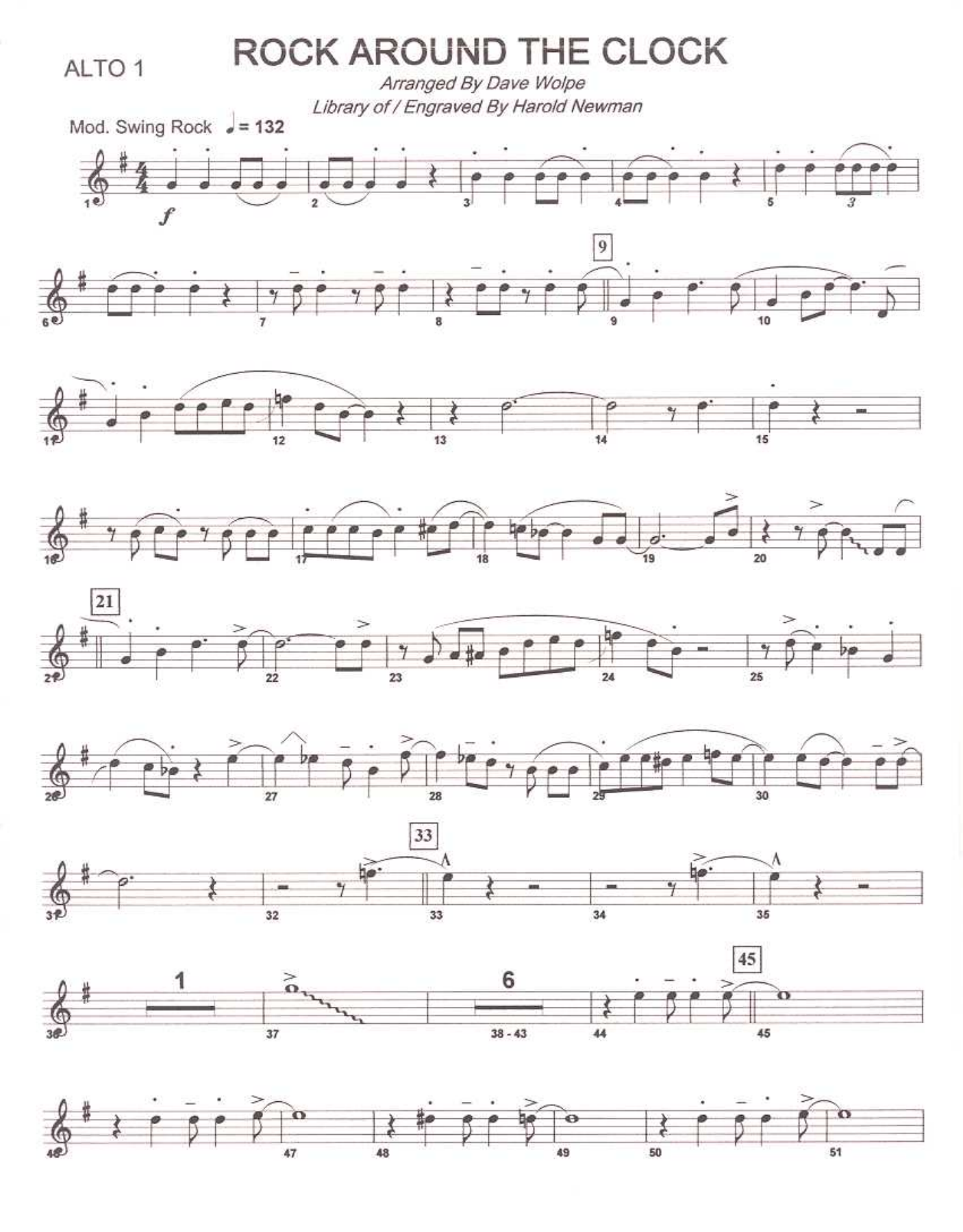 Rock Around The Clock — sheet music cover (first page)