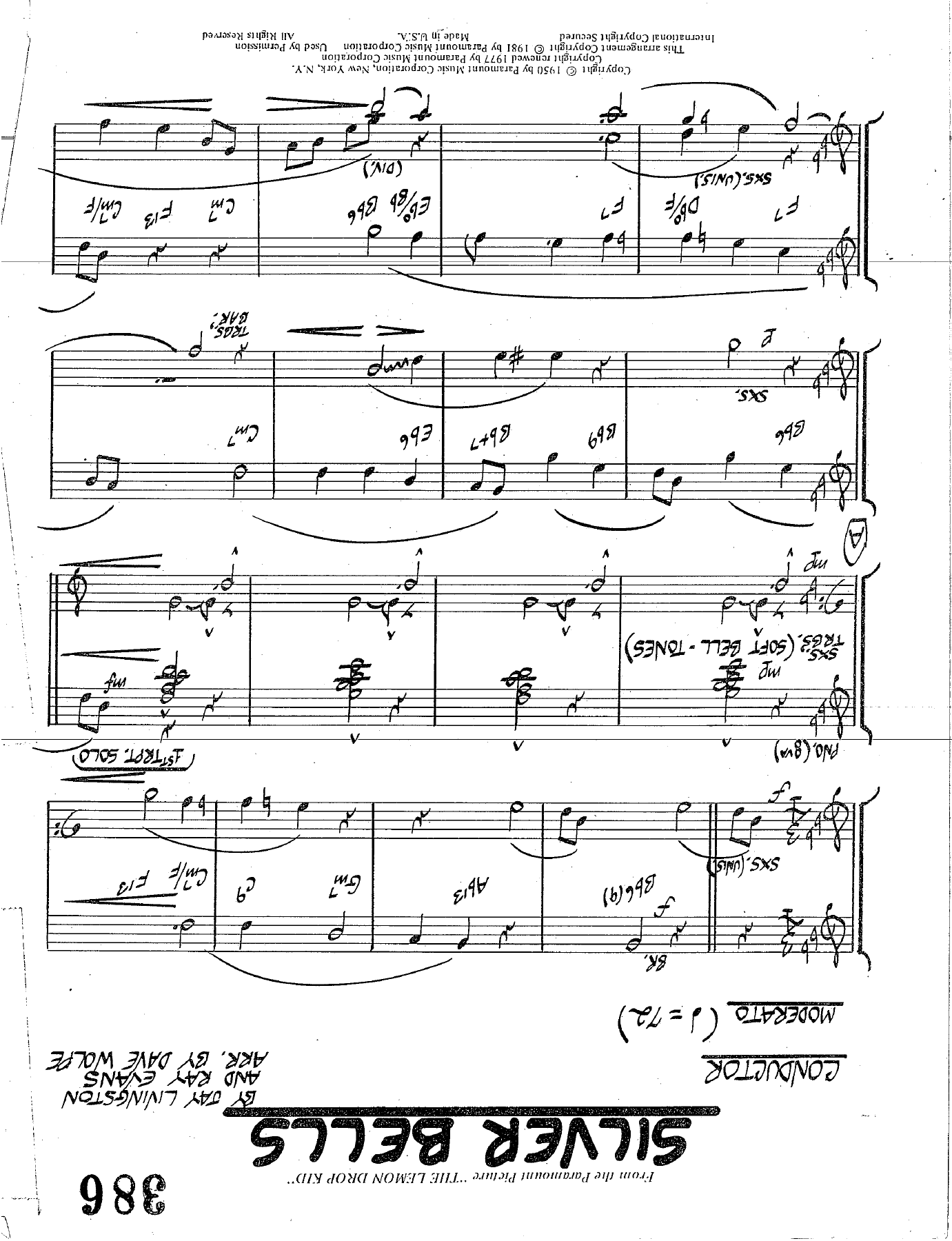 Silver Bells — sheet music cover (first page)