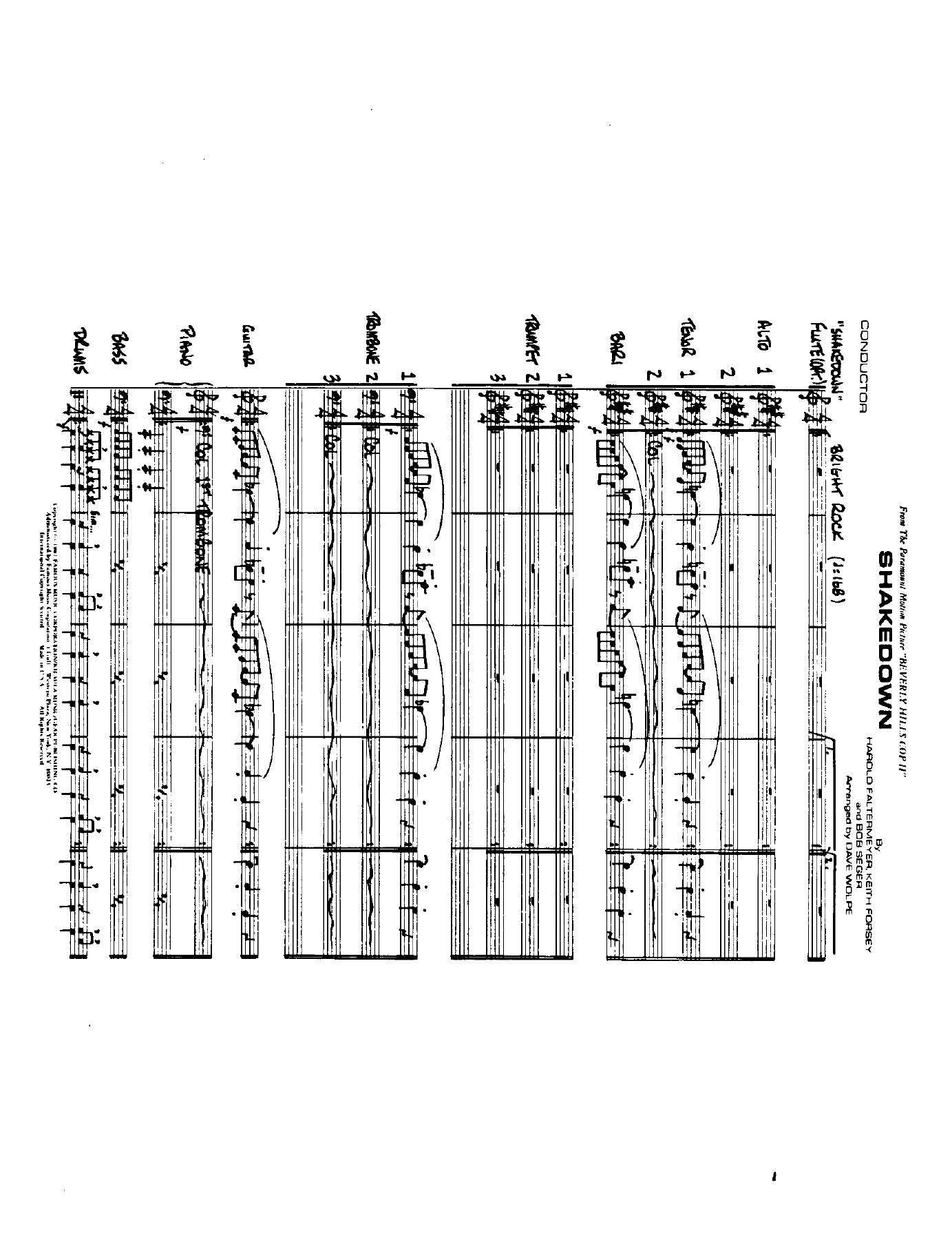 Shakedown — sheet music cover (first page)