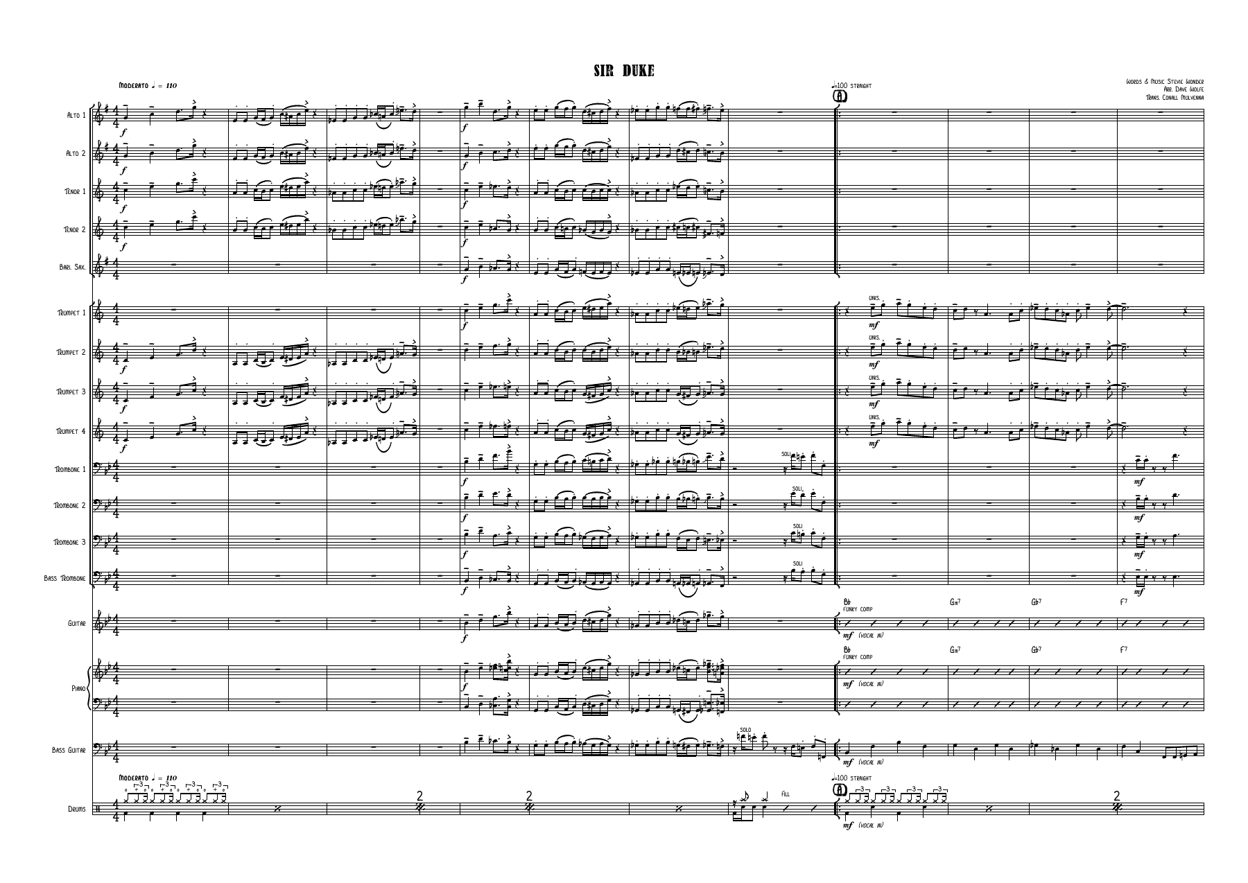 Sir Duke — sheet music cover (first page)