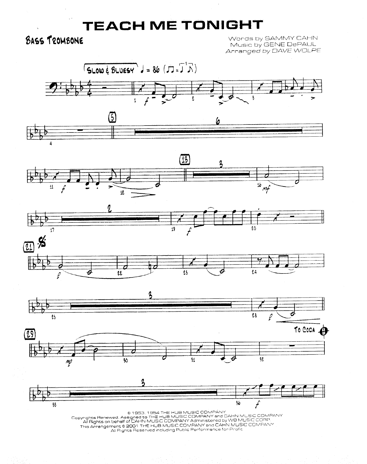 Teach Me Tonight — sheet music preview