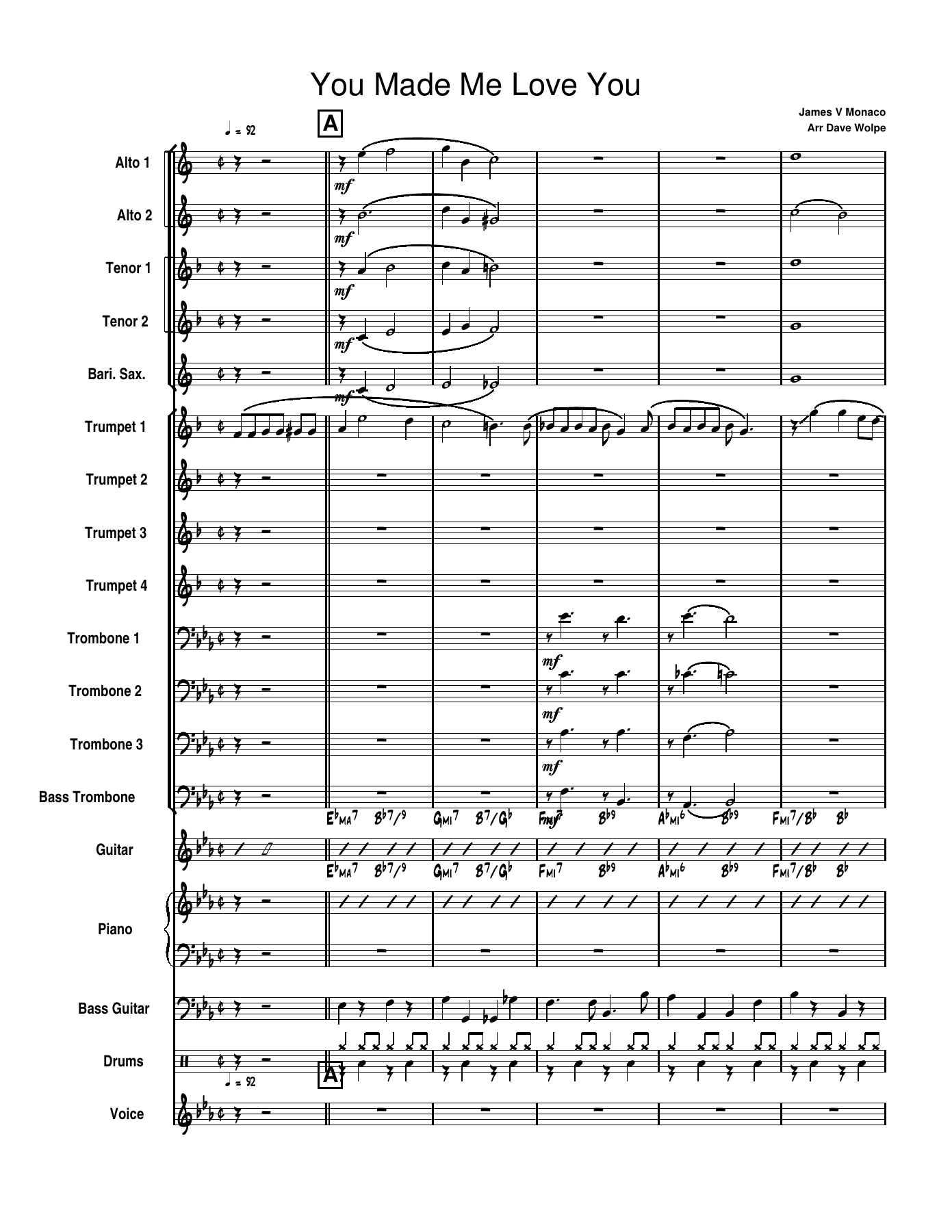 You Made Me Love You — sheet music preview