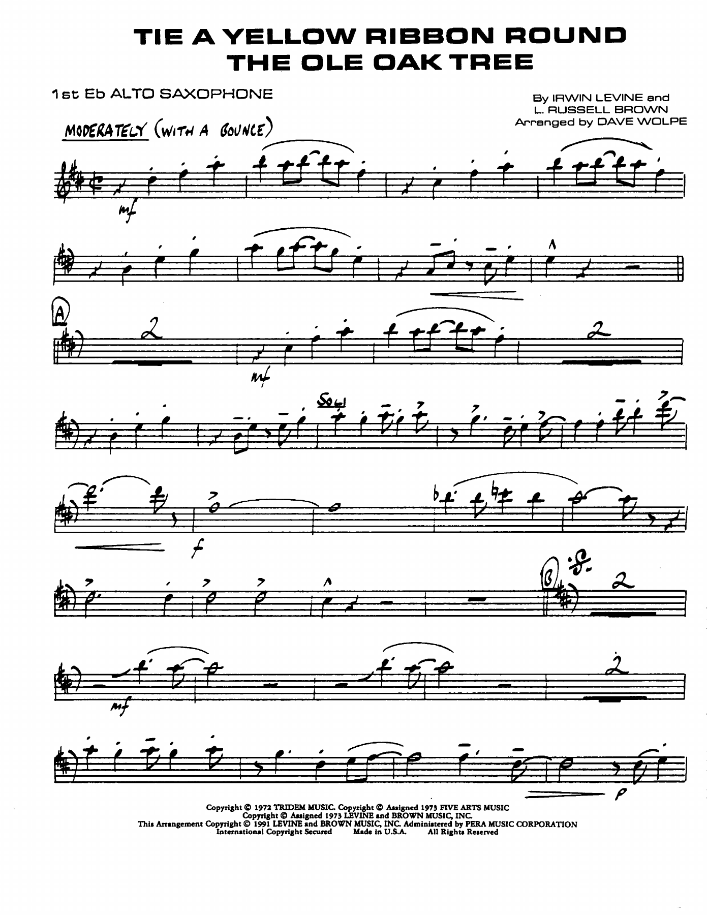 Tie A Yellow Ribbon — ビッグバンド sheet music by D.Wolpe | Jazz Standard