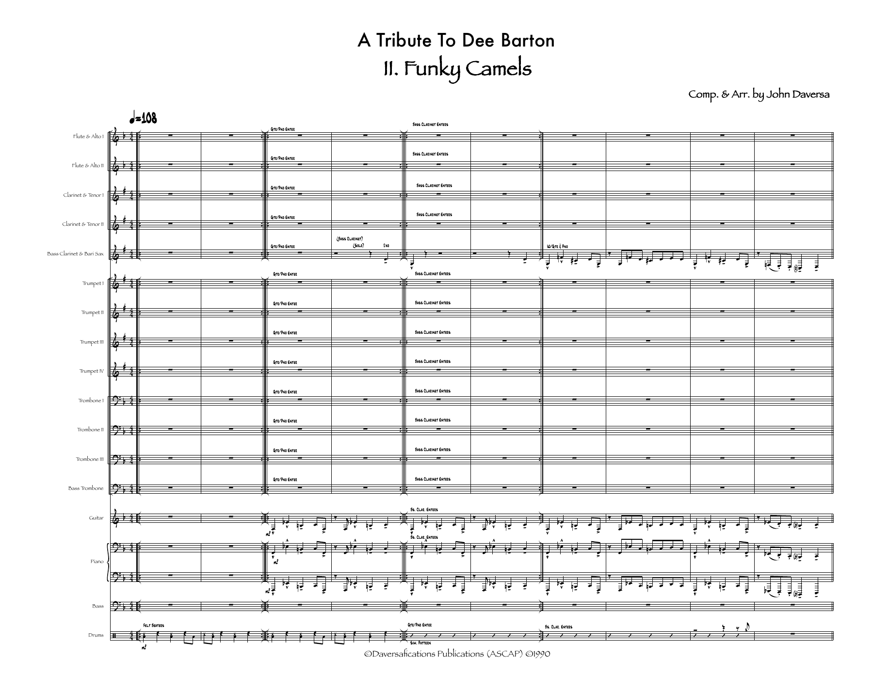 A Tribute To Dee Barton II.Funky Camels — sheet music preview
