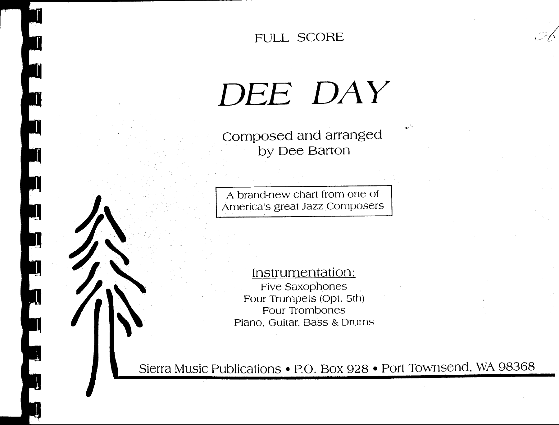 Dee Day — sheet music cover (first page)