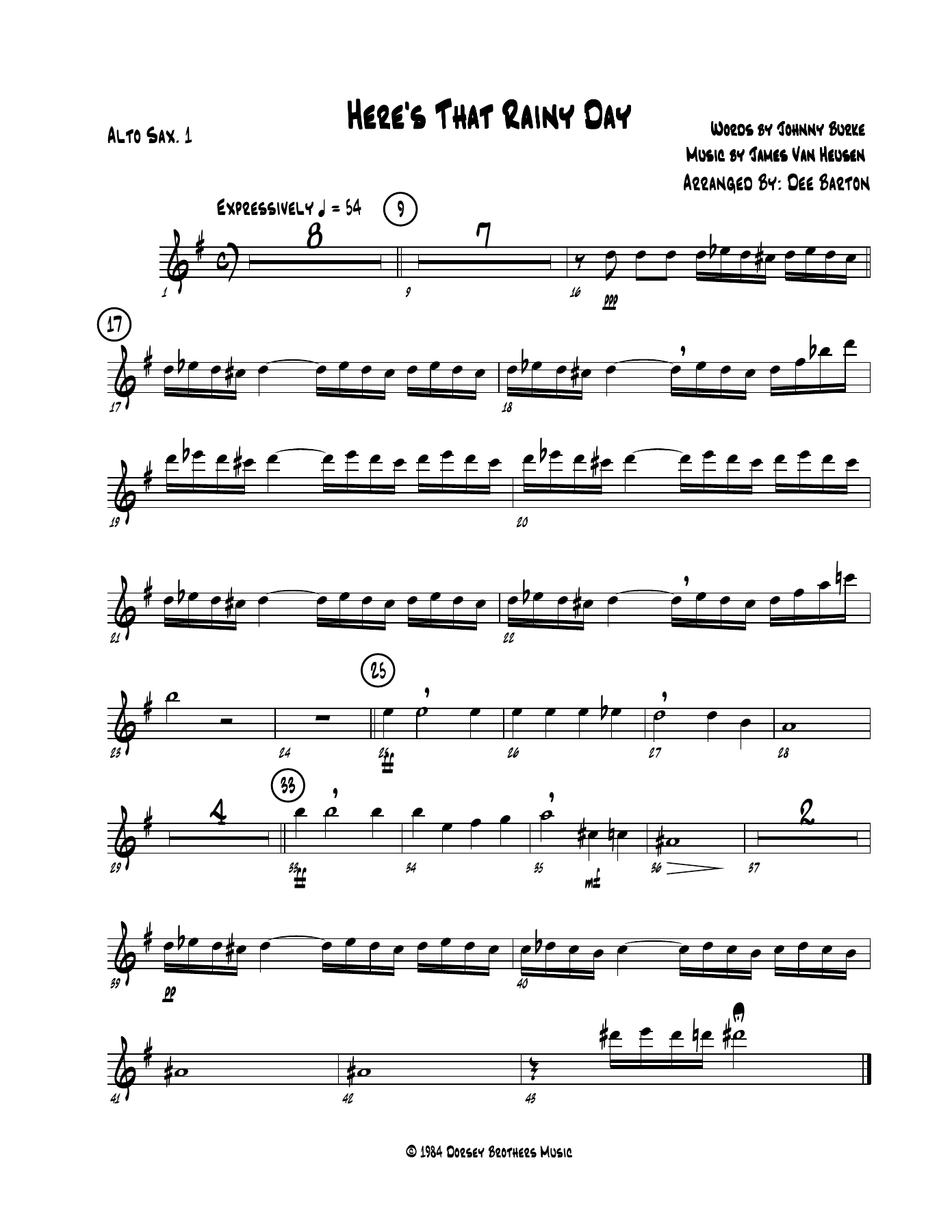 Here's That Rainy Day (D.Barton) 21 — sheet music preview