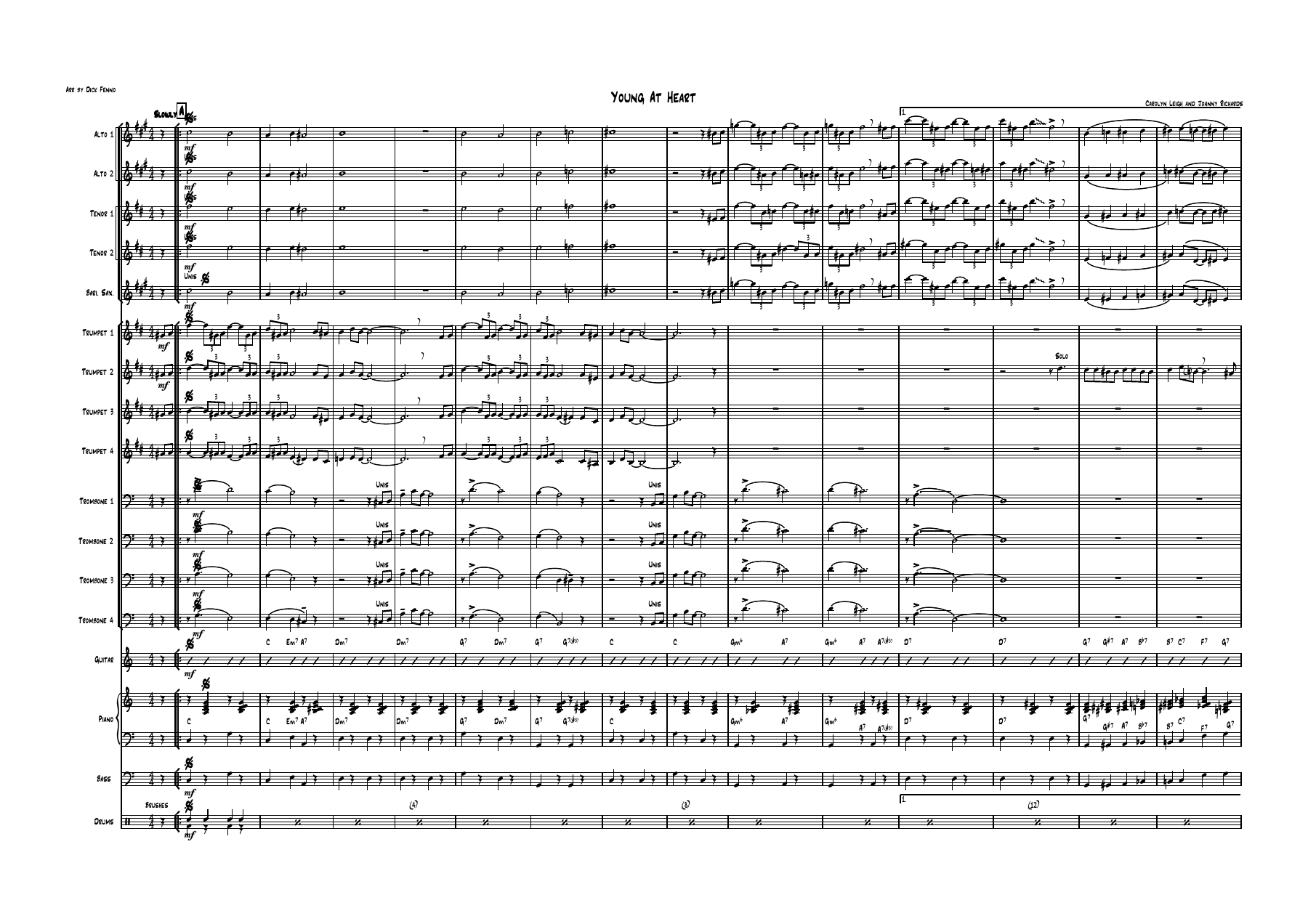 Young At Heart — sheet music cover (first page)