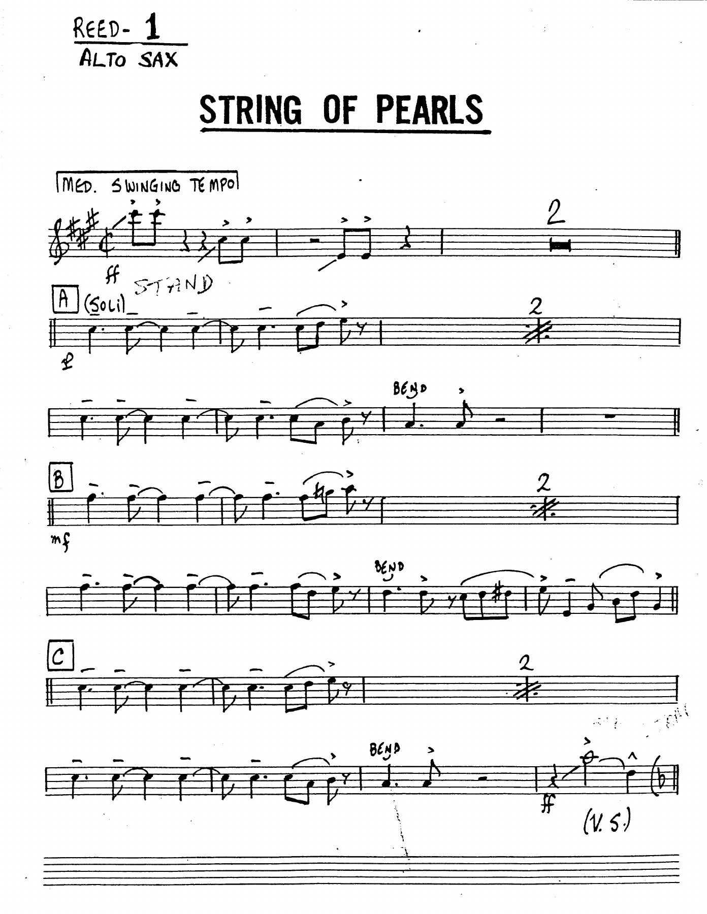A String Of Pearls (J.Gray) (Tonight Show Band) 50 — sheet music preview