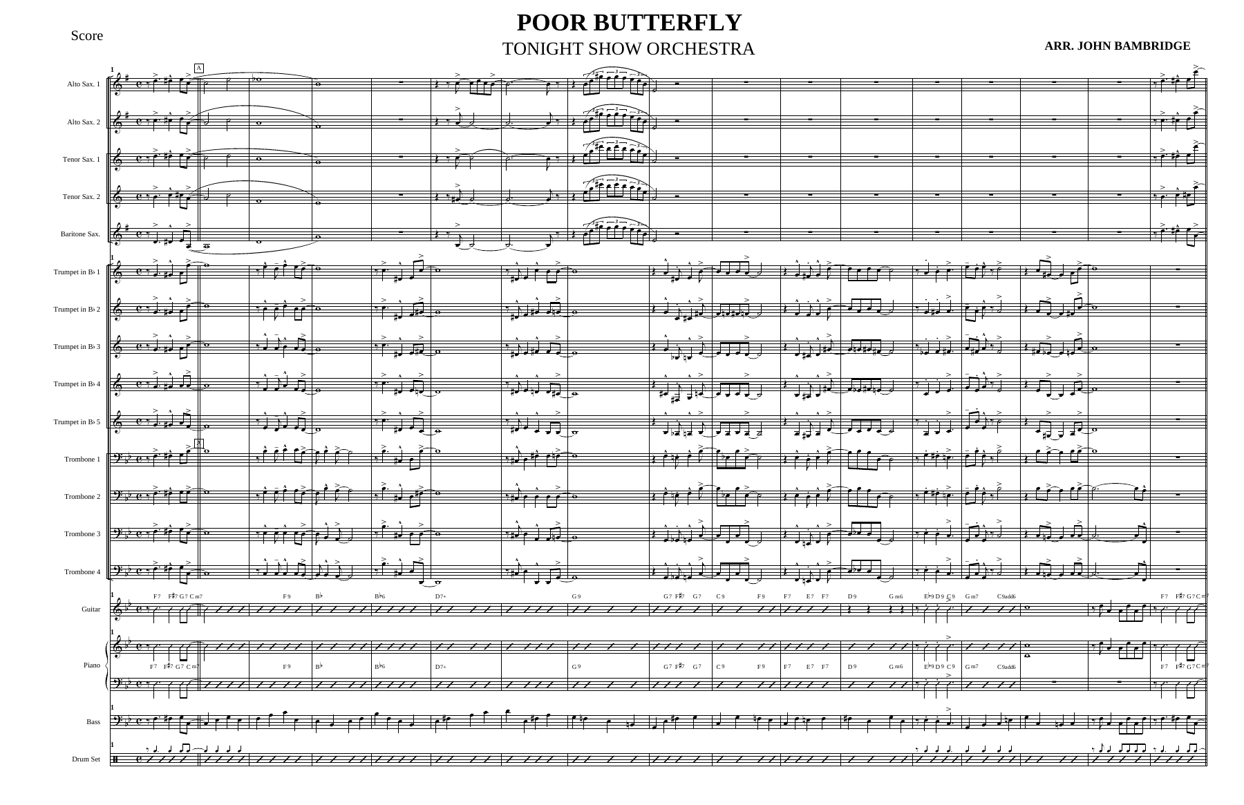 Poor Butterfly — sheet music cover (first page)