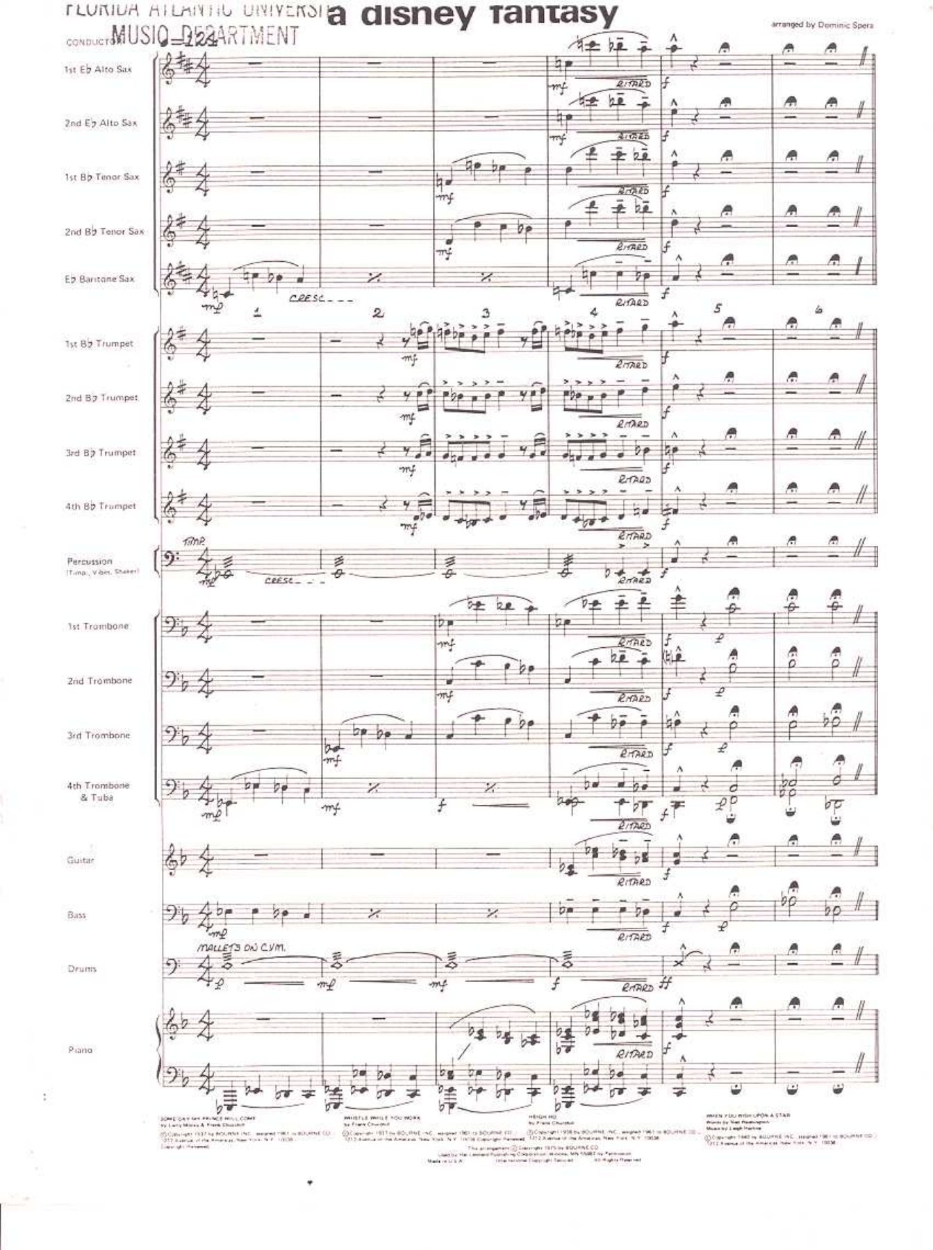 A Disney Fantasy — sheet music preview