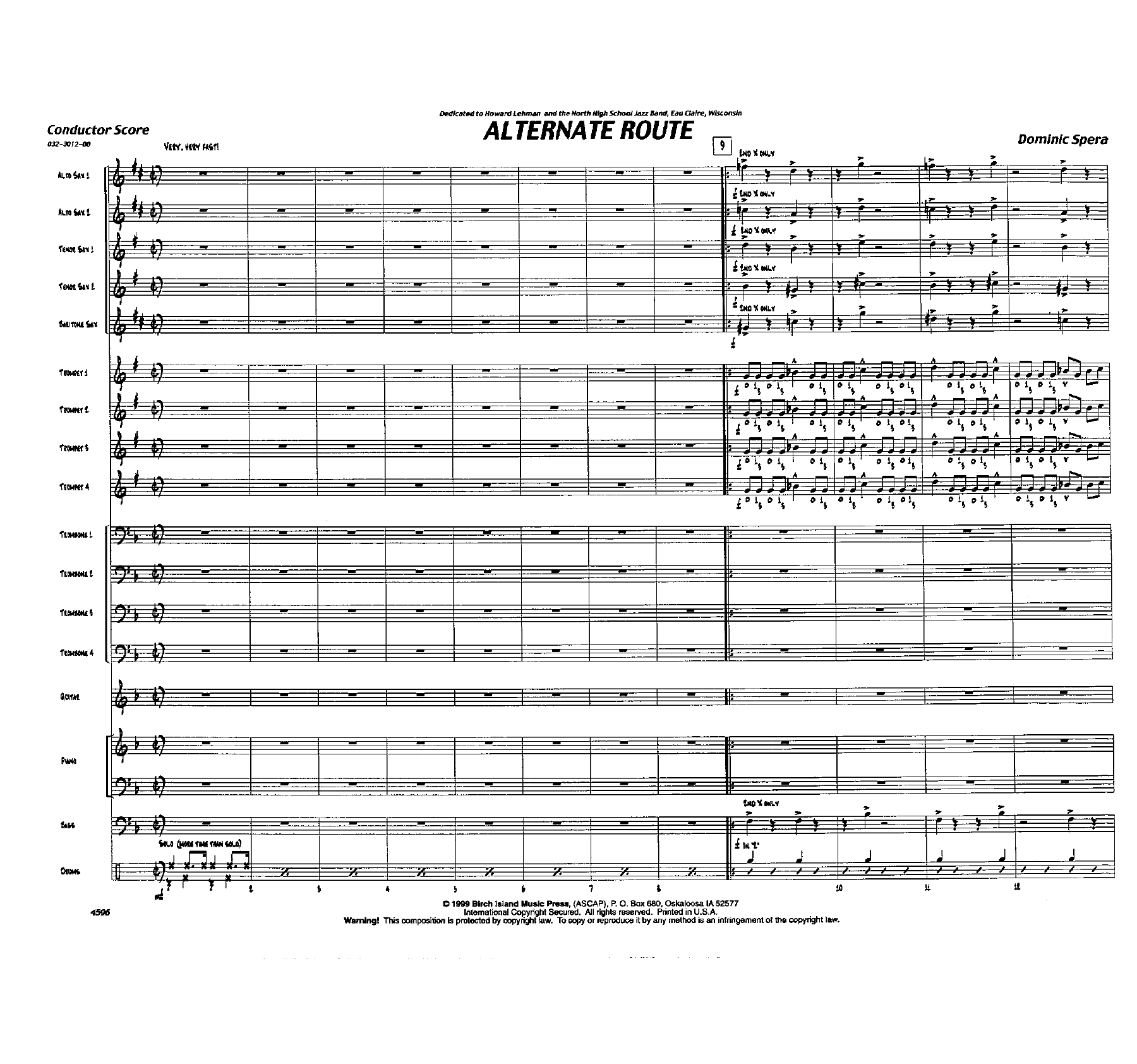 Alternate Route — sheet music cover (first page)