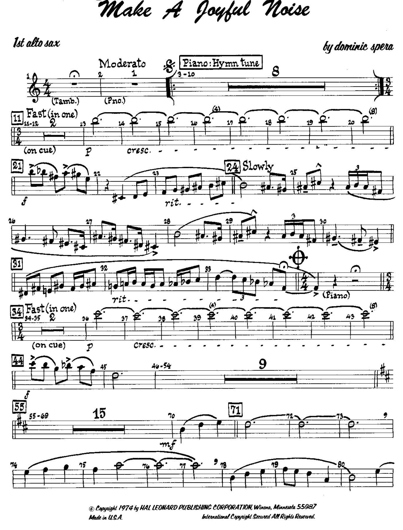 Make A Joyful Noise — sheet music cover (first page)