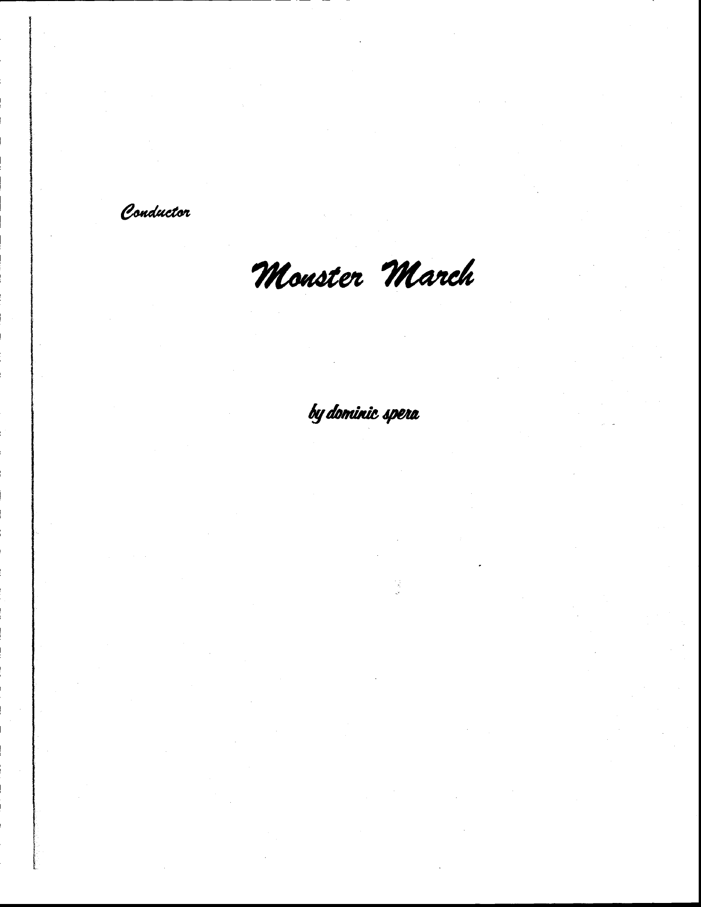 Monster March — sheet music cover (first page)