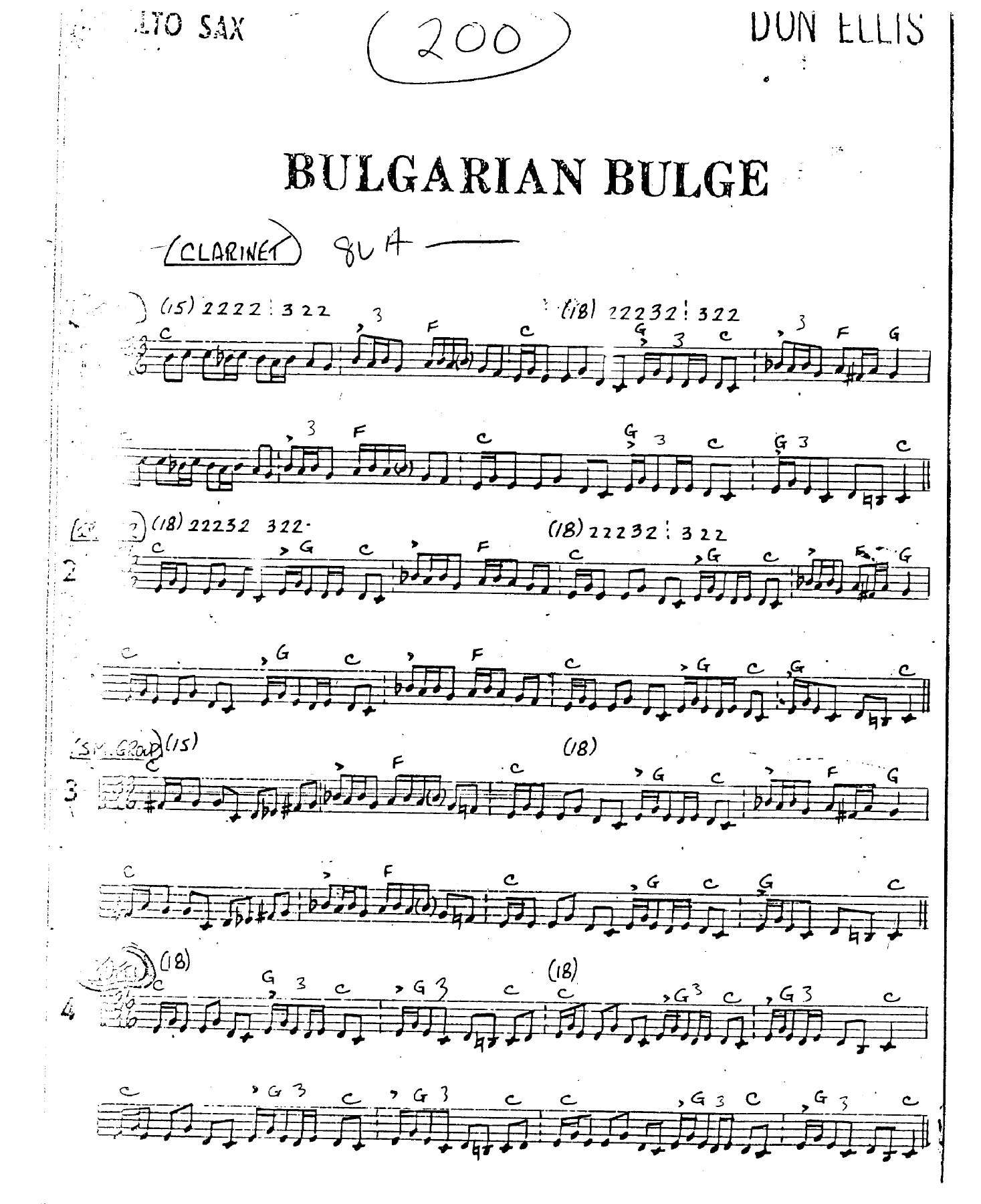 Bulgarian Bulge — sheet music preview
