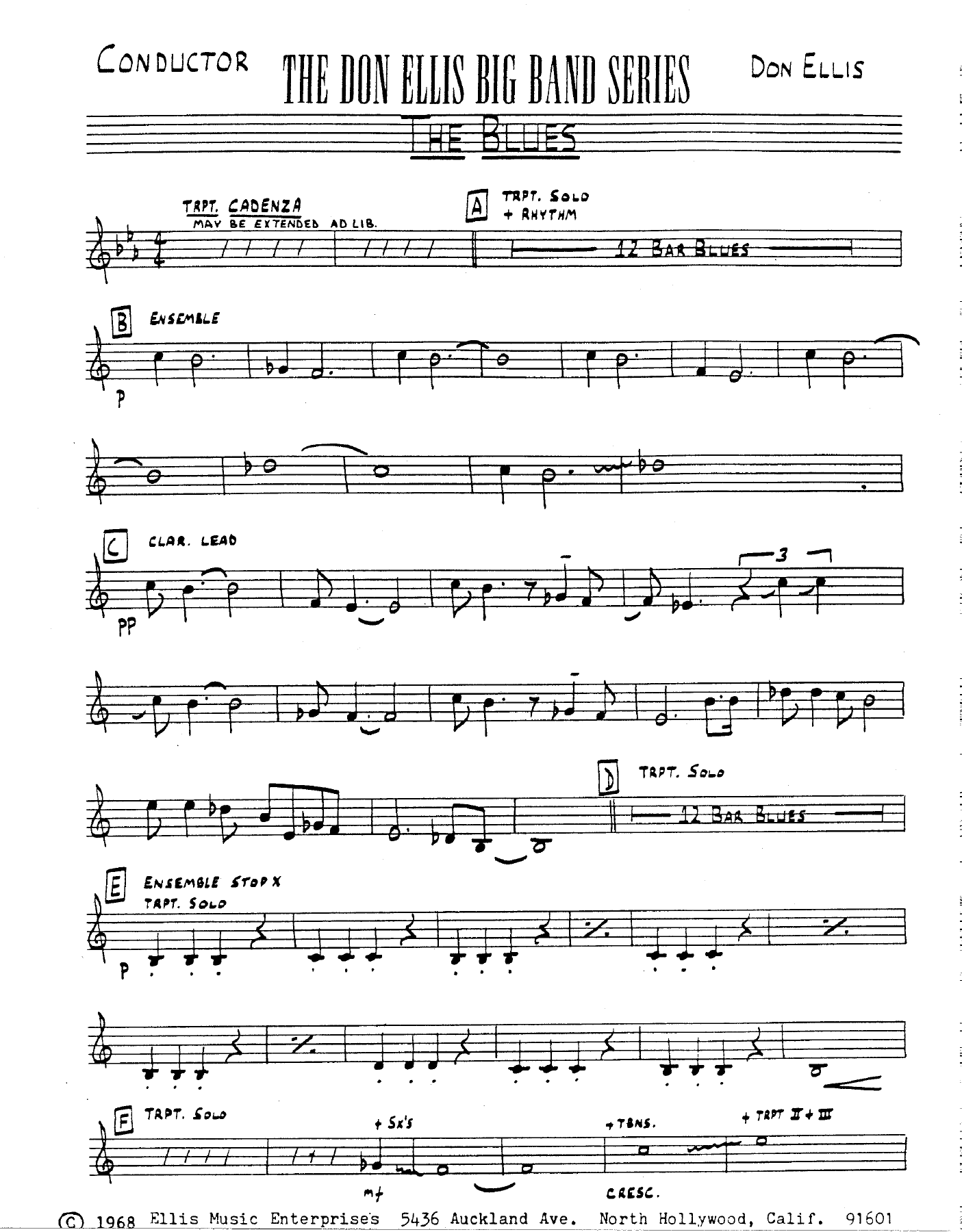 The Blues — sheet music cover (first page)