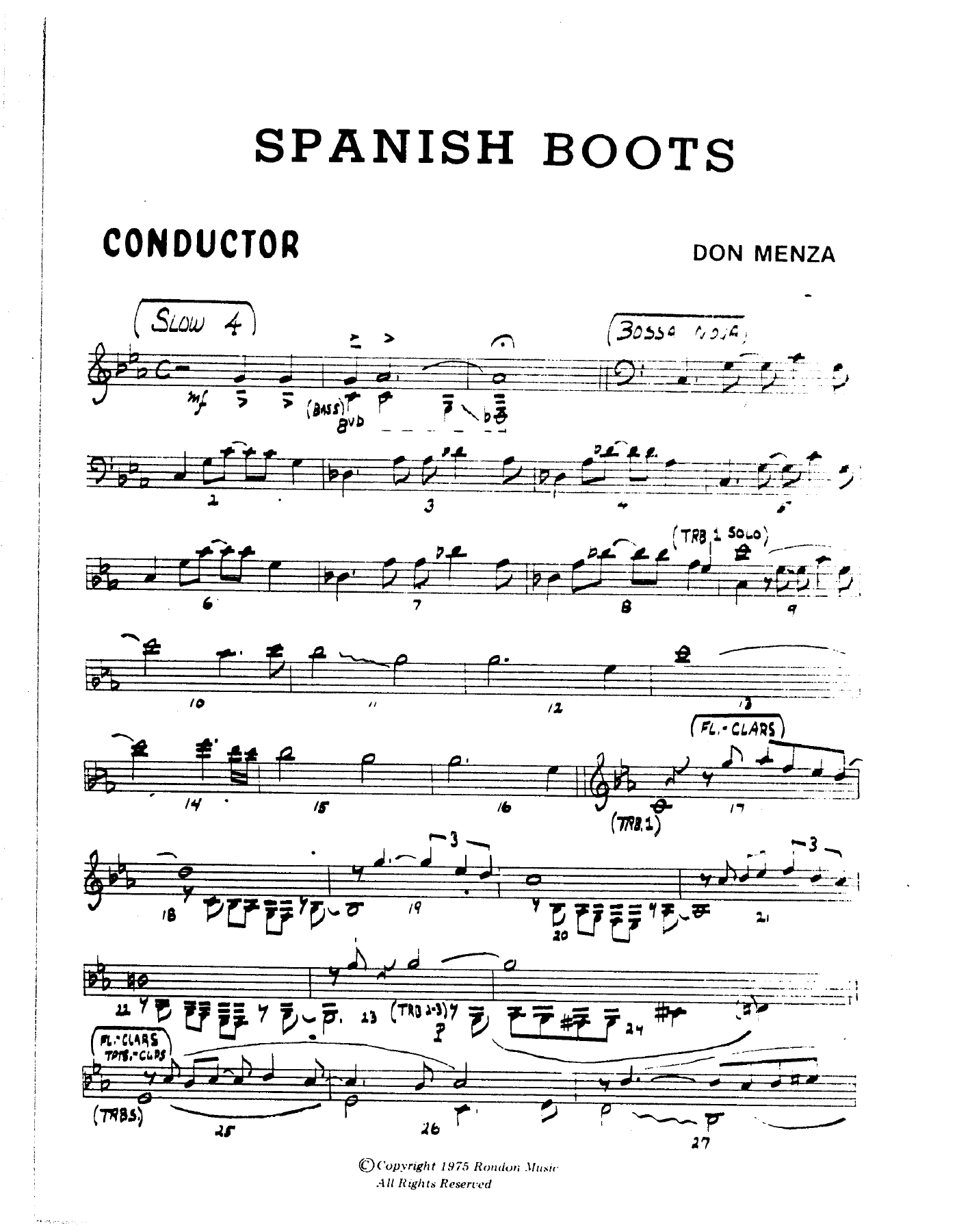 Spanish Boots — sheet music cover (first page)