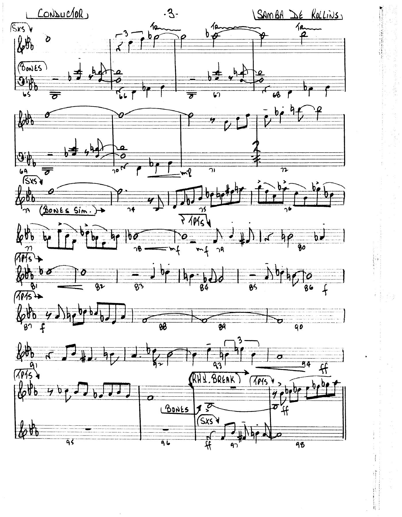 Samba De Rollins — page 3